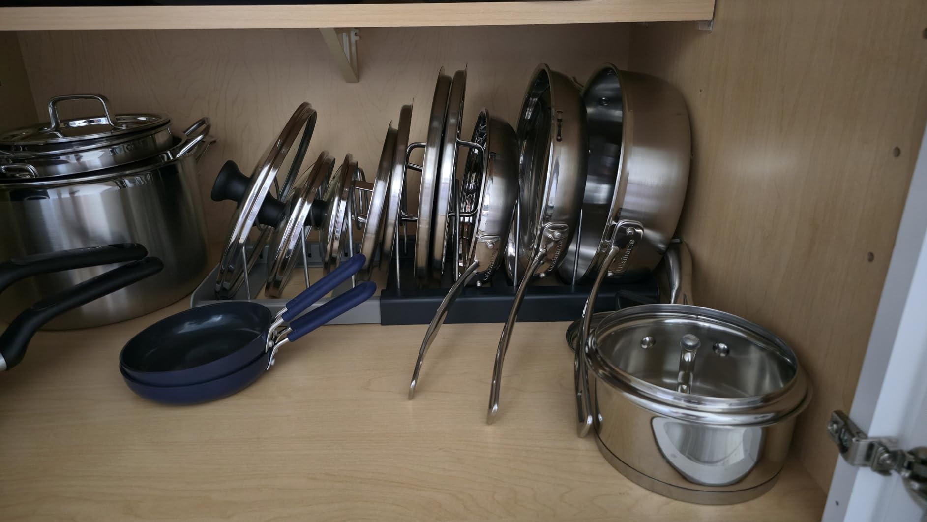 Joseph Joseph DrawerStore Expanding Cookware Organizer, Space saving storage for pan lids, baking trays - Grey customer photo 1
