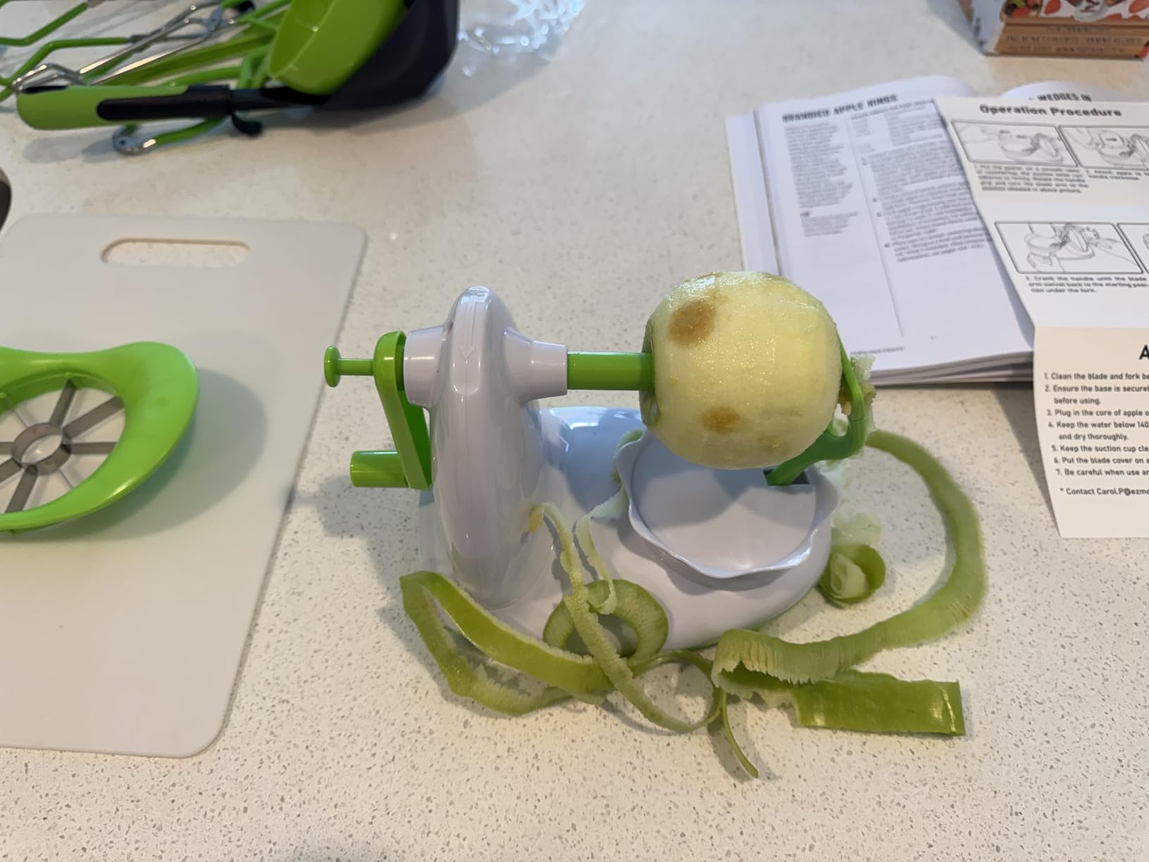 Apple Peeler for Apple Sauce and Pie, 8-Wedge Apple Slicer Corer with Stainless Steel Blades, Upgraded Strong Suction Base, Includes 2 Replacement Blades customer photo 2