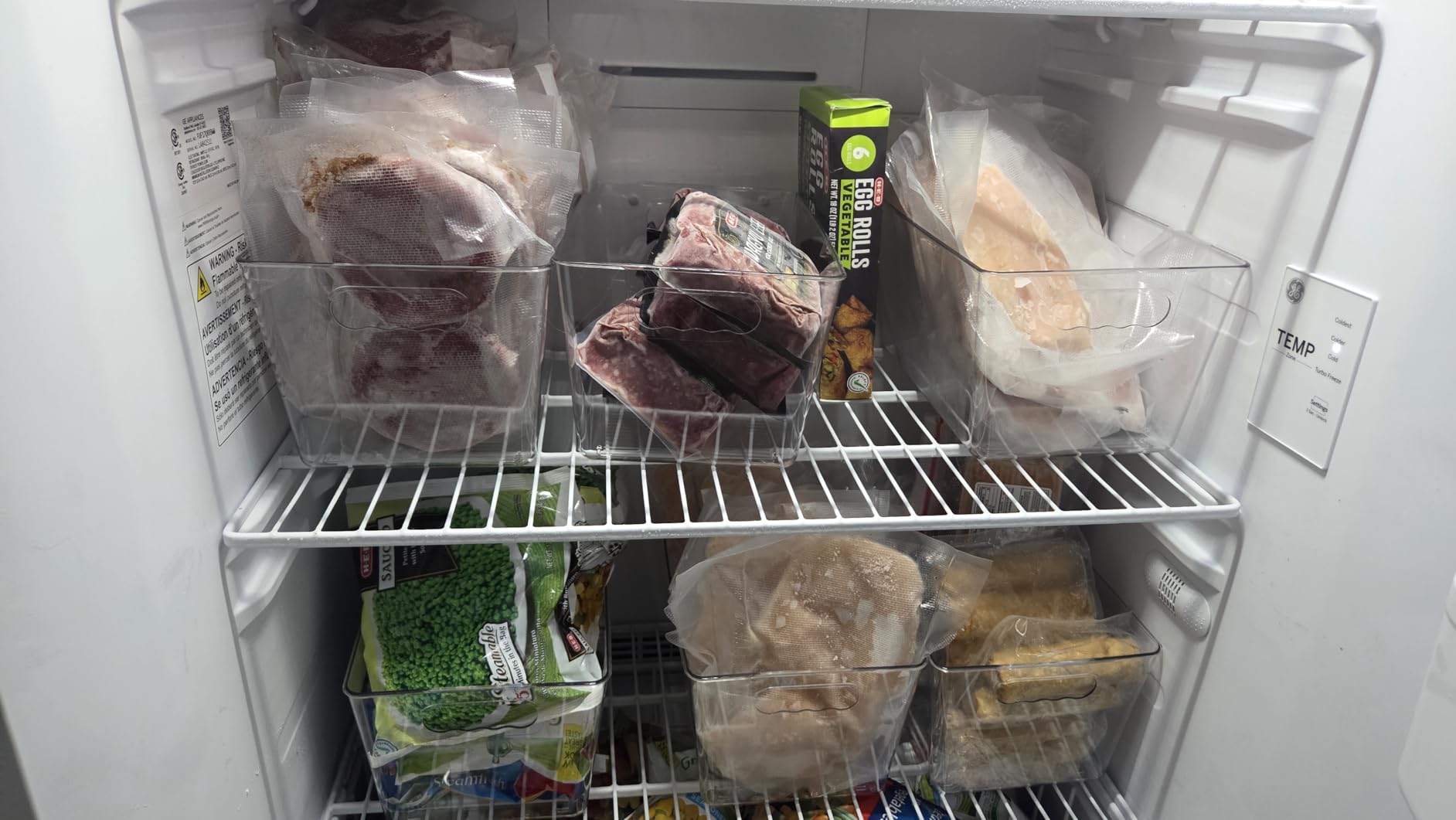 YIHONG 6 Pack Clear Pantry Organizer Bins, Plastic Containers with Handle for Kitchen,Freezer,Cabinet,Closet,Bathroom Under Sink Storage customer photo 2