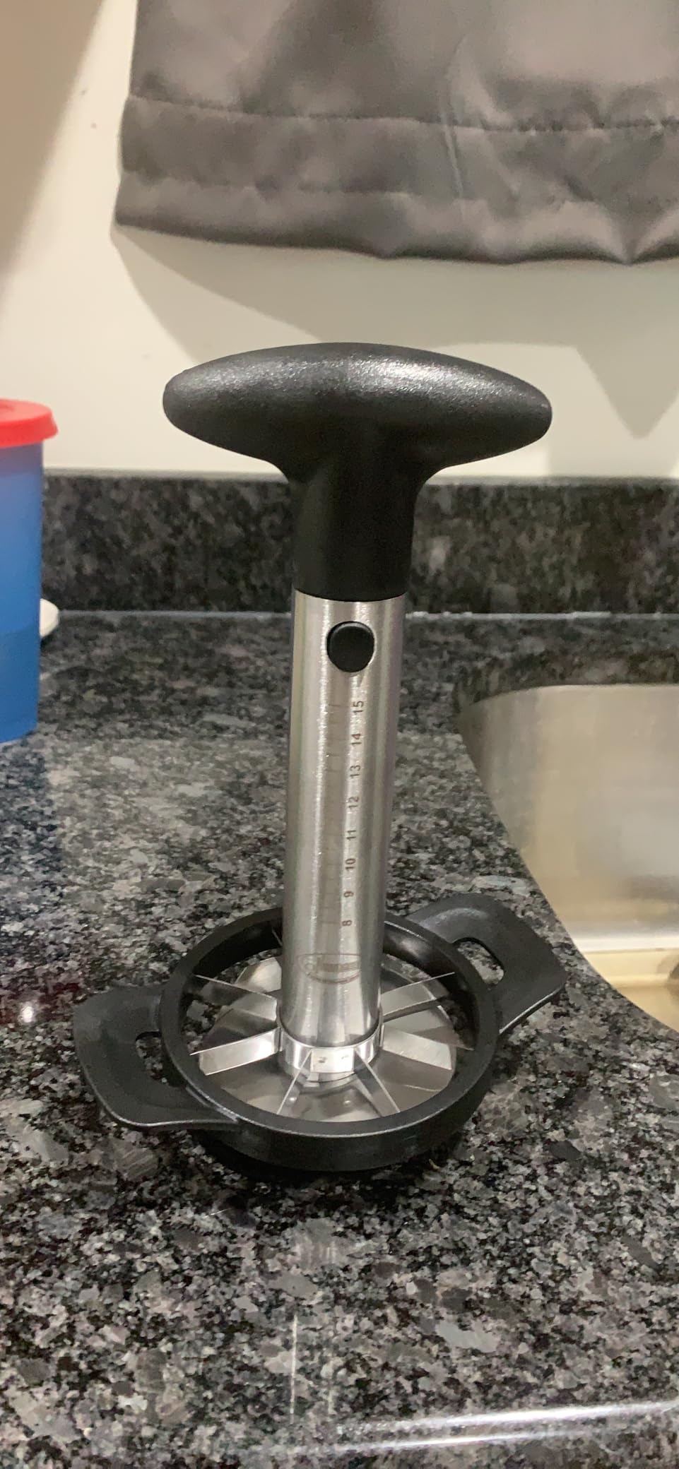 Newness Pineapple Corer and Slicer Tool, Robust Pineapple Core Remover with Upgraded Cutter & Reinforced Thicker Blade, Stainless Steel Kitchen Fruit Gadget for Diced Pineapple Rings (Black) customer photo 2