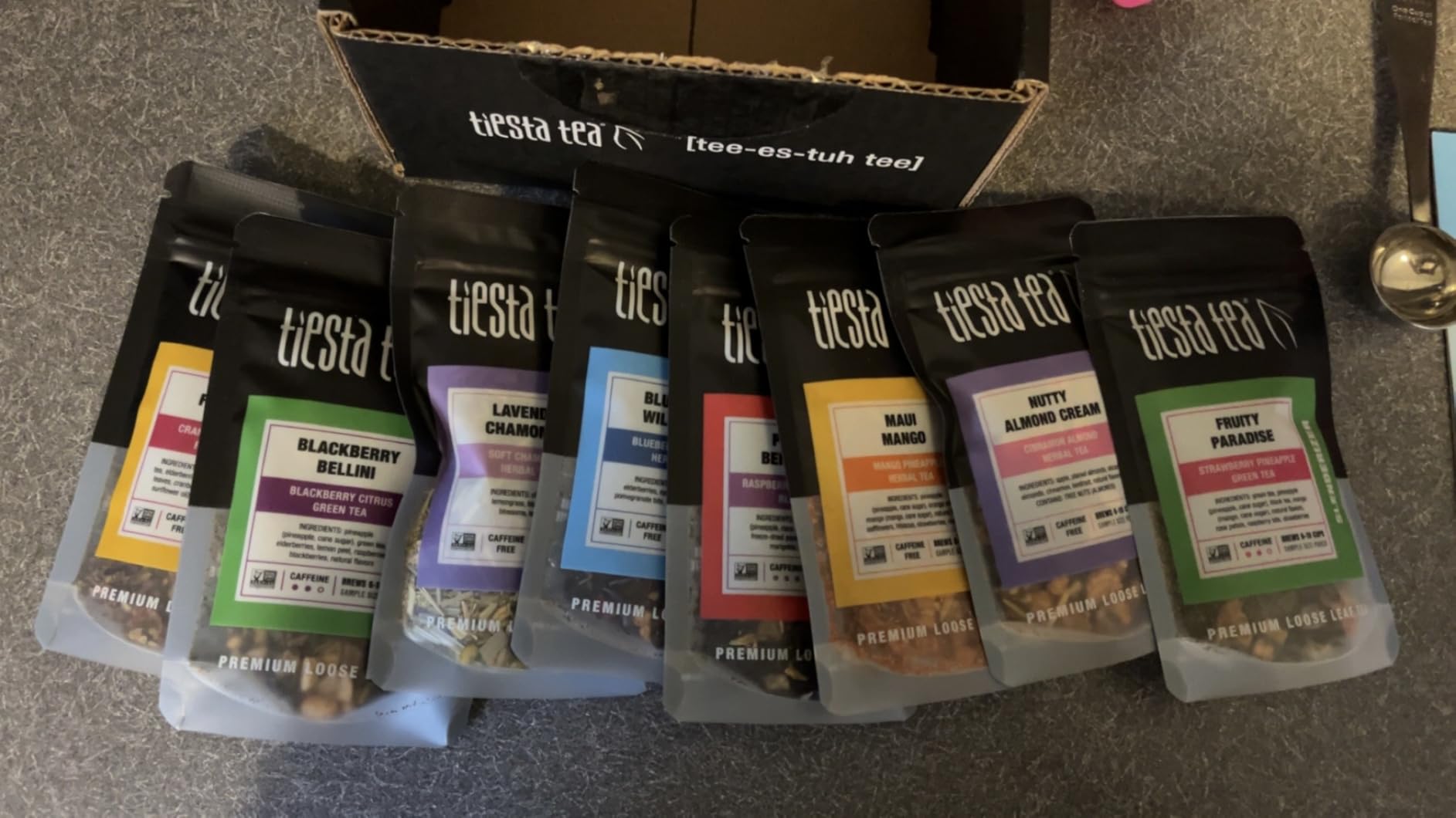 Tiesta Tea - Top 8 Favorites Sampler Set, Loose Leaf, Up to 80 Cups, High to No Caffeine, Hot & Iced, Tea Variety Pack with Green, Herbal, & Black, 8 Sample Pouches customer photo 1