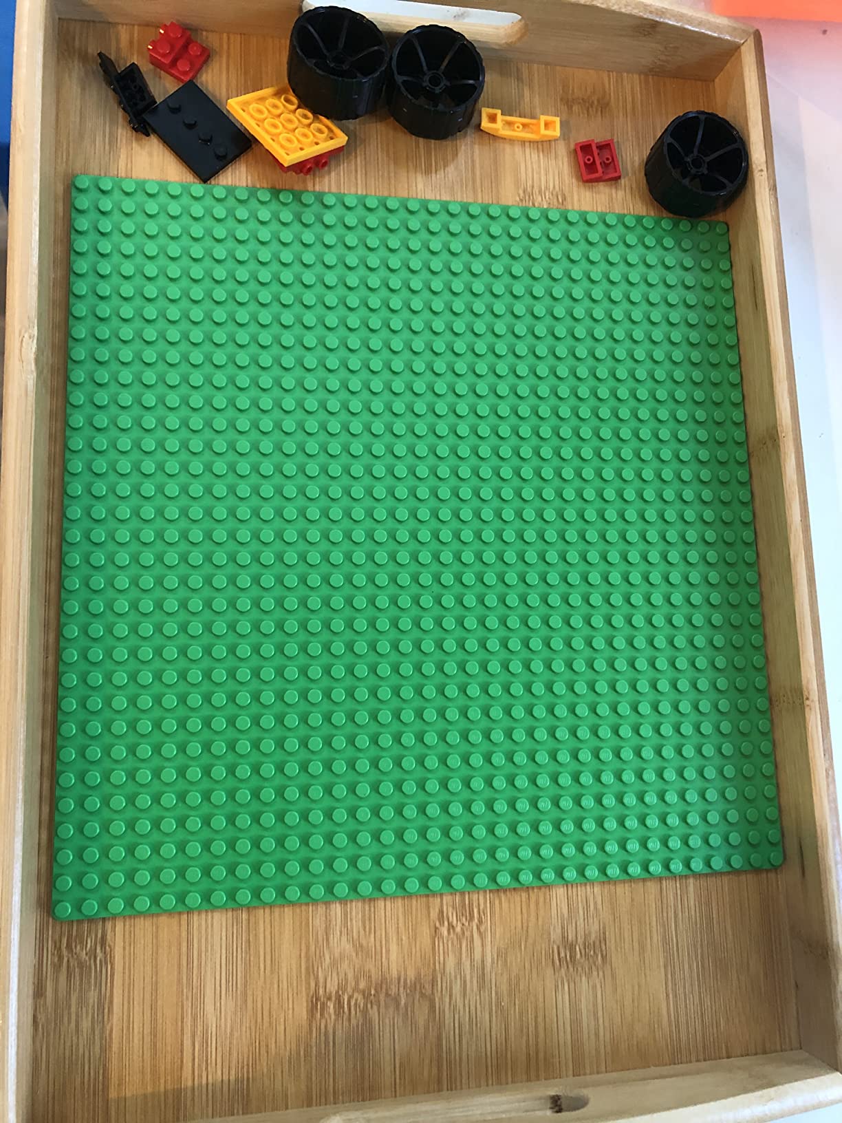 2-Pack Bamboo Serving Trays with Handles, 16