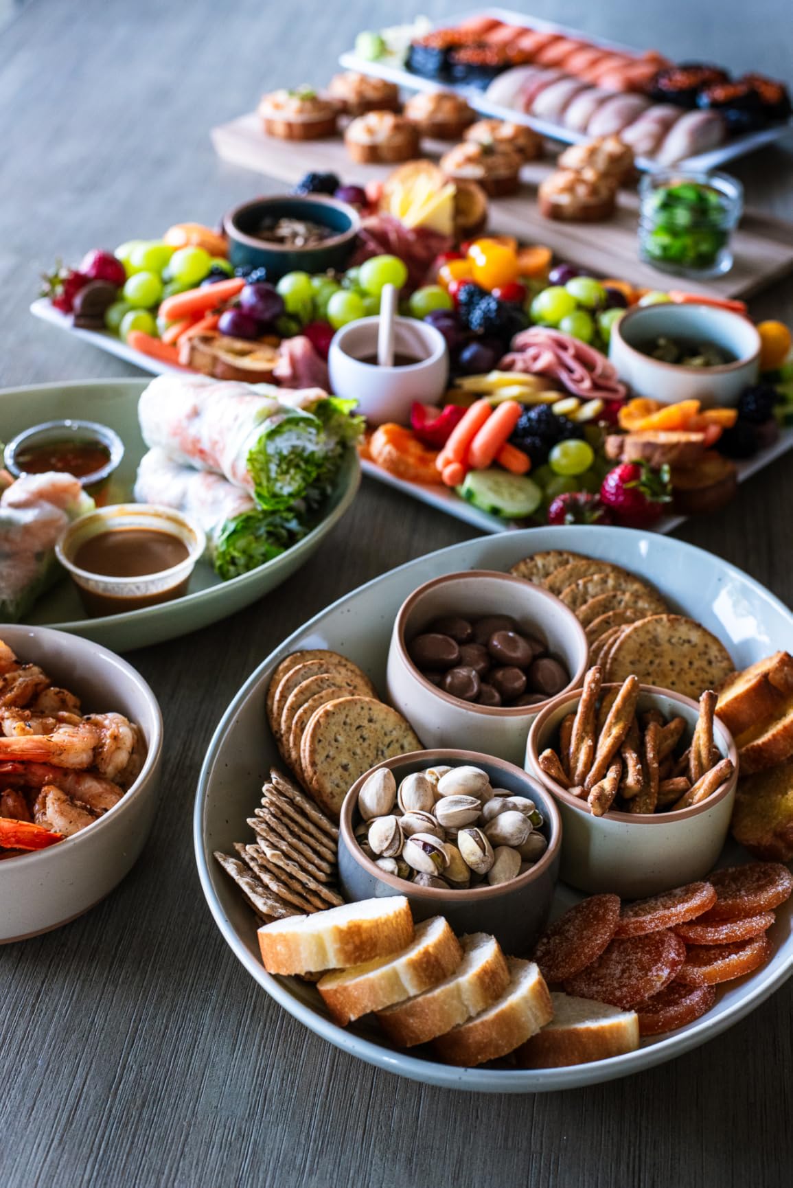 Mora Ceramic Large Serving Bowls- Set of 2 Oval Platters for Entertaining. Modern Kitchen Dishes for Dinner, Fruit, Salad, Turkey, etc. Oven, Dishwasher Safe, 55/35 oz, 13.5