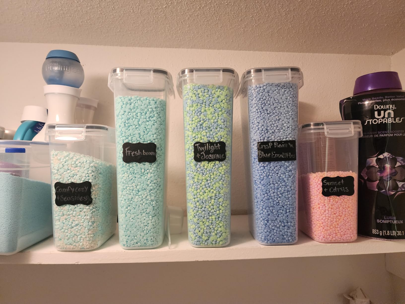 Airtight Food Storage Containers with Lids, Vtopmart 24 pcs Plastic Kitchen and Pantry Organization Canisters for Cereal, Dry Food, Flour and Sugar, BPA Free, Includes 24 Labels,Black customer photo 2