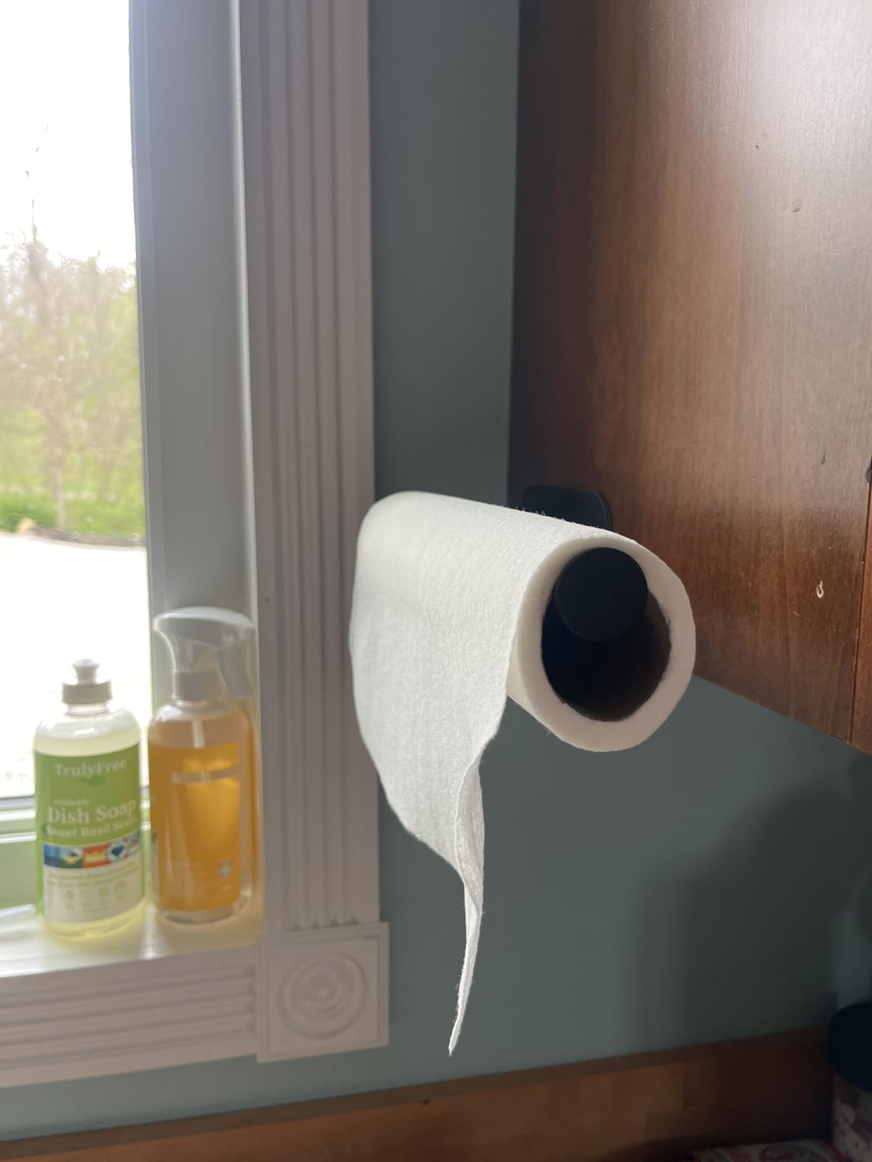 DEKAVA Paper Towel Holder Under Cabinet Wall Mount for Kitchen Towel, Self-Adhesive Bar, Rack, SUS304 Stainless Steel 13 inch customer photo 2