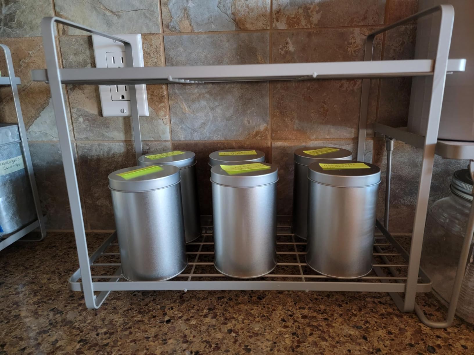 Yesland 6 Pack Tea Tin Canister with Airtight Double Lids, 12 Fluid Oz Tin Can Box and Small Round Kitchen Canisters for Loose Tea, Coffee, Candy, Herbs and Spices(Silver) customer photo 2