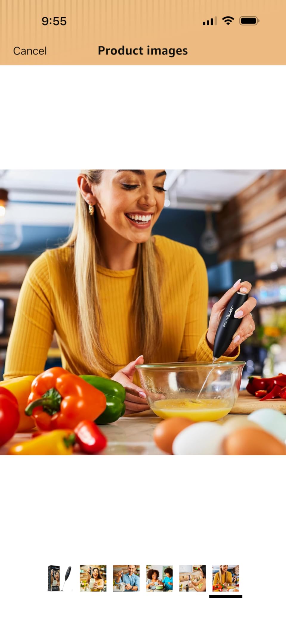 FrothBlast Milk Frother Handheld for Coffee (Foam Maker) Whisk Drink Mixer for Lattes, Cappuccino, Frappe, Matcha, Hot Chocolate customer photo 1