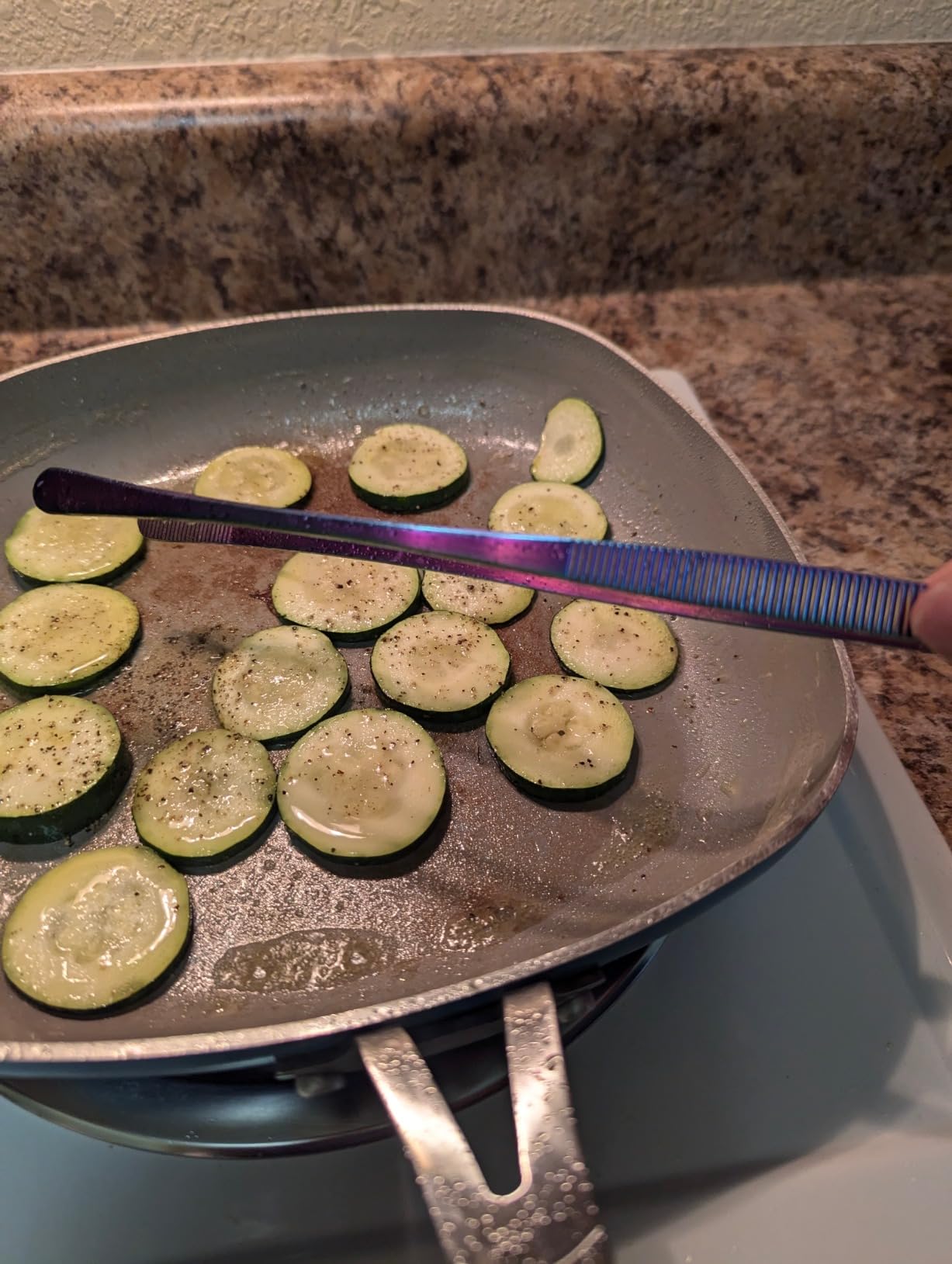 JETKONG 2 Pcs 12-Inch Kitchen Tweezers Fine Tweezer Tongs, Extra-Long Stainless Steel Cooking Tweezers (Silver) customer photo 2