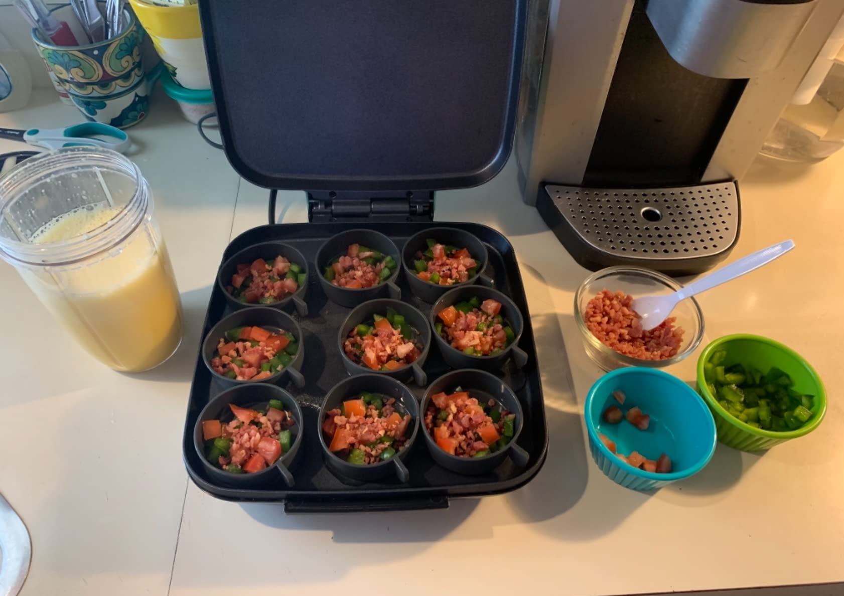 Dash Family Size Egg Bite Maker - Electric Egg Bite Maker with Non-Stick Silicone Cups - Space-Saving Design & Quick Cleanup - Make Sandwiches, Healthy Snacks & Desserts - 9 Servings, Black customer photo 1