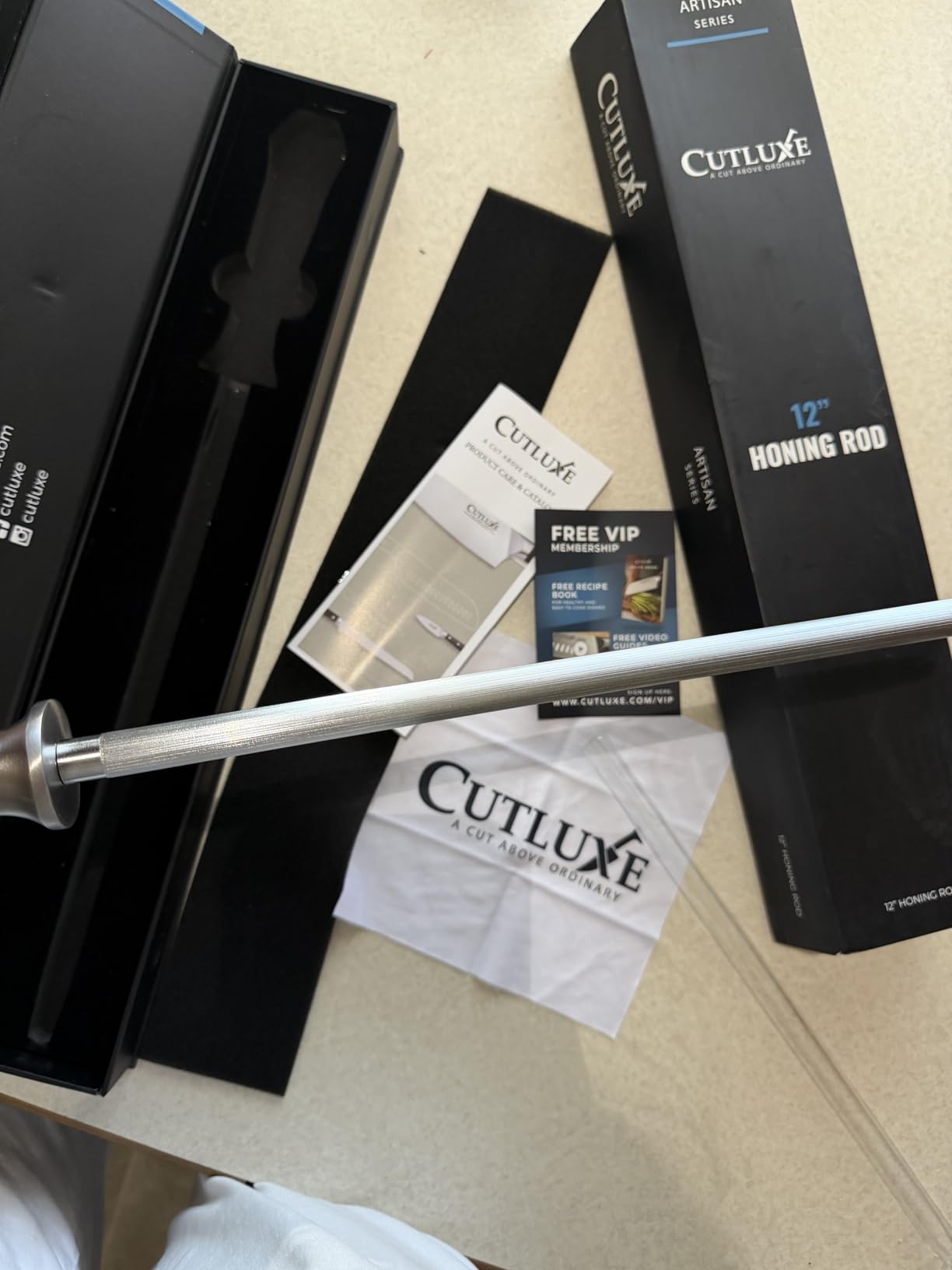 Cutluxe Honing Rod, Professional Knife Sharpener Rod - 10