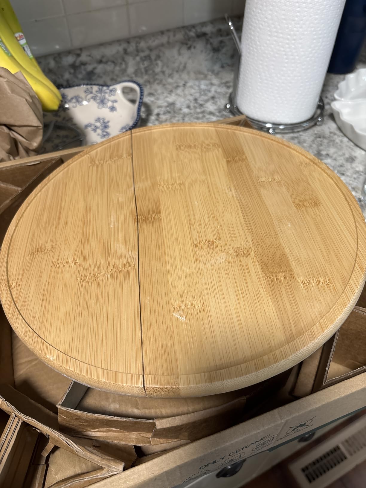 DOWAN 360° Rotatable Serving Tray and Platters, 12 Inch Divided Serving Bowls for Party, Kitchen Decor, Removable Serving Dishes for Chips and Dip, Fruit, Veggies, Candy and Snacks, 7 Pieces, White customer photo 1