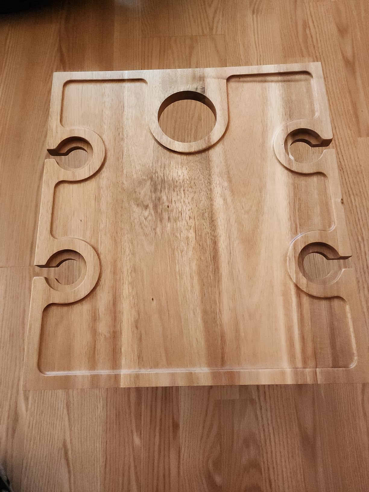 SASIDO Portable Wine Picnic Table, Acacia Wood, Larger Tray Foldable, Charcuterie Board, Wine Gift, Decor for Romantic Camping, Engagement Party, Concerts, Glamping, Winter Adventure customer photo 1