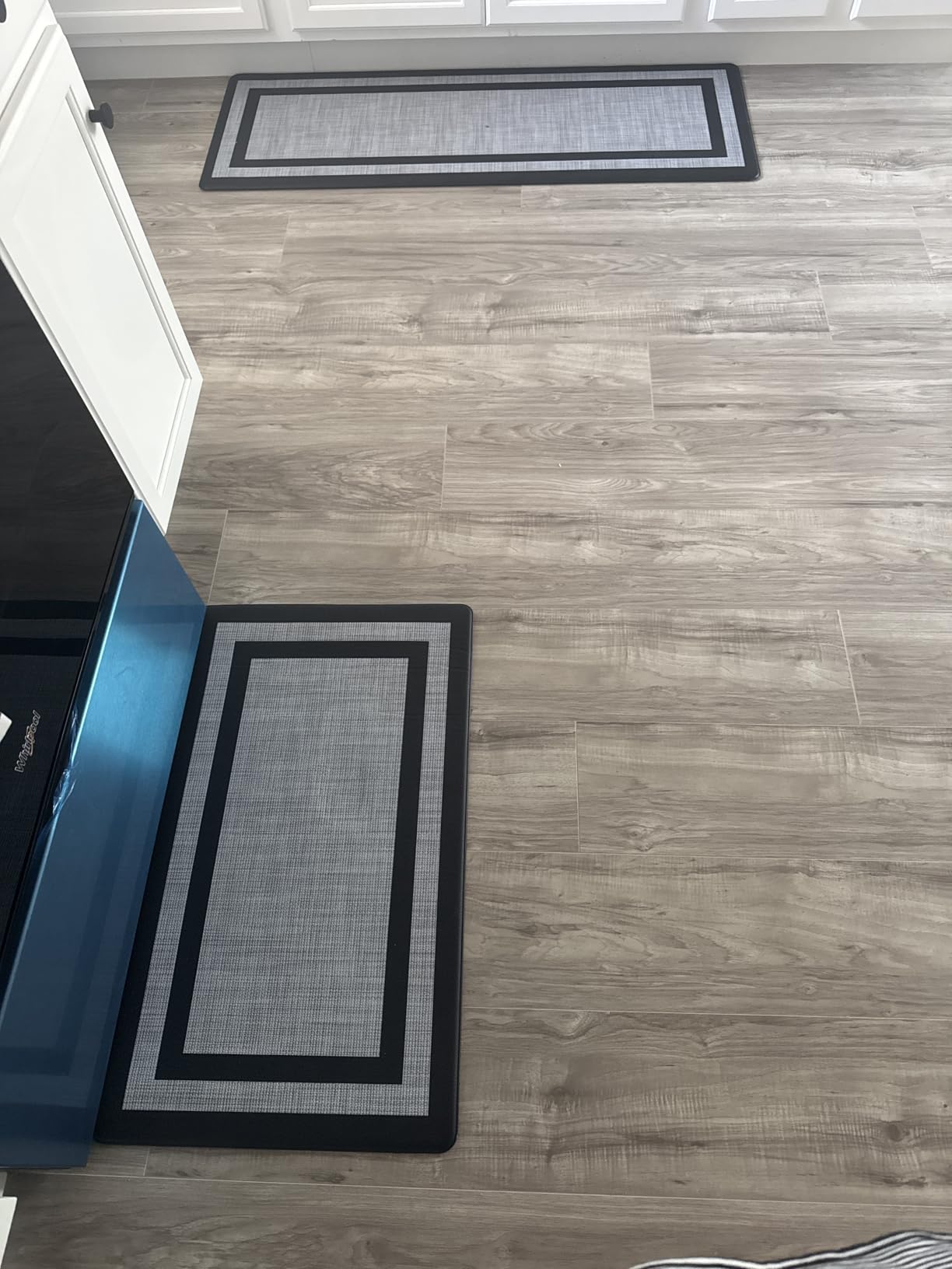 Mattitude Kitchen Mats Set of 2,Cushioned Anti-Fatigue Non-Skid Rug Sets Ergonomic Comfort Standing Mat for Kitchen, Floor, Office, Sink, Laundry, Black and Gray customer photo 1