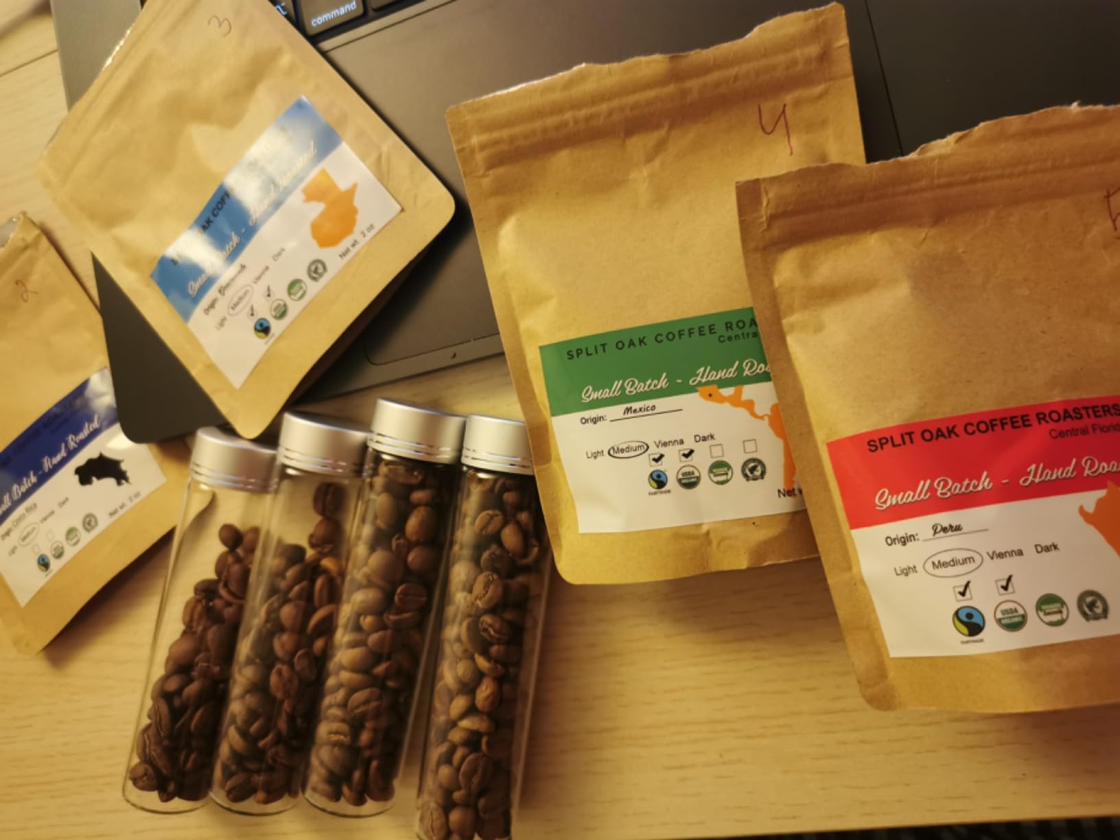 Split Oak Coffee Roasters Gourmet Gift Box - Whole Bean Variety Pack Gift Box, 9 Medium Roast Coffees from Around the World - Global Tasting Collection, 2oz Bags, Roasted in the USA customer photo 2