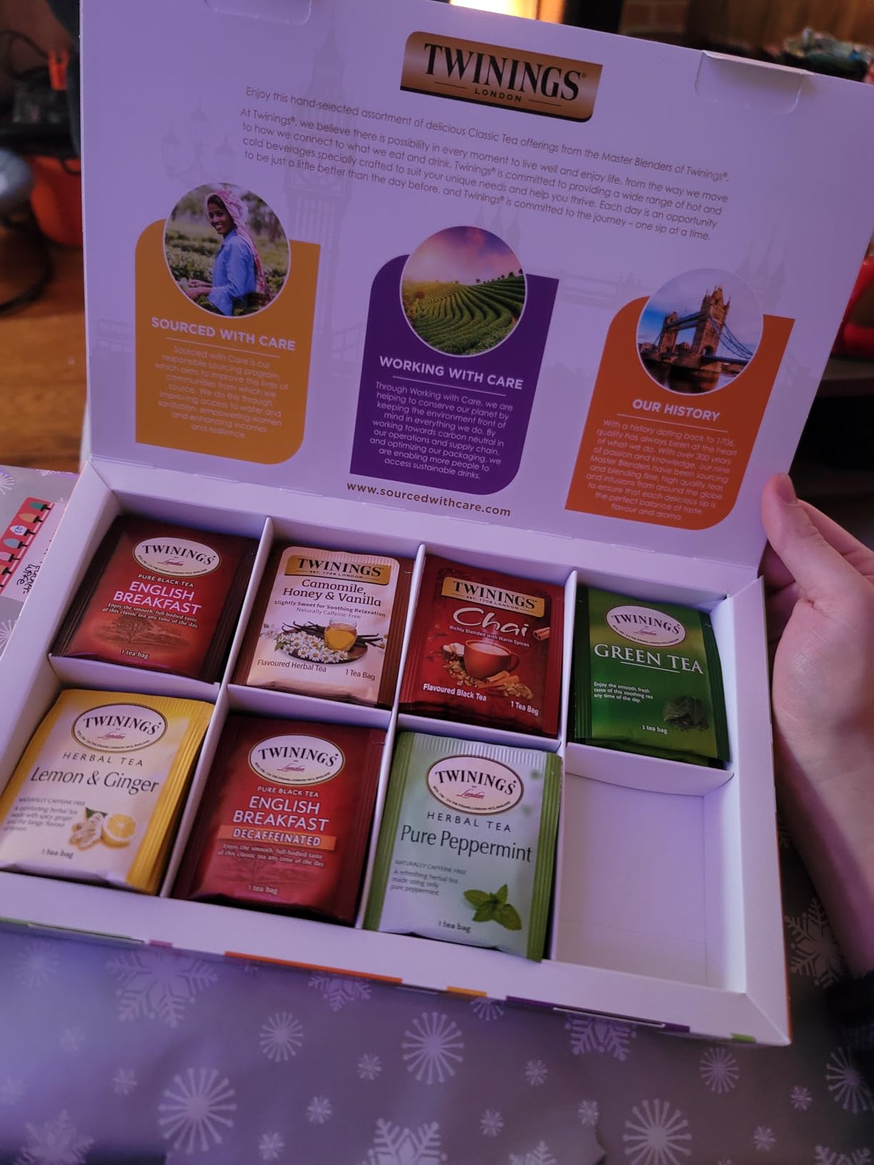 Twinings Tea Classics Collection Gift Box Variety Sampler, 48 Tea Bags (Pack of 1), Enjoy Hot or Iced | Includes Black, Herbal, Green, & Chai Teas customer photo 1