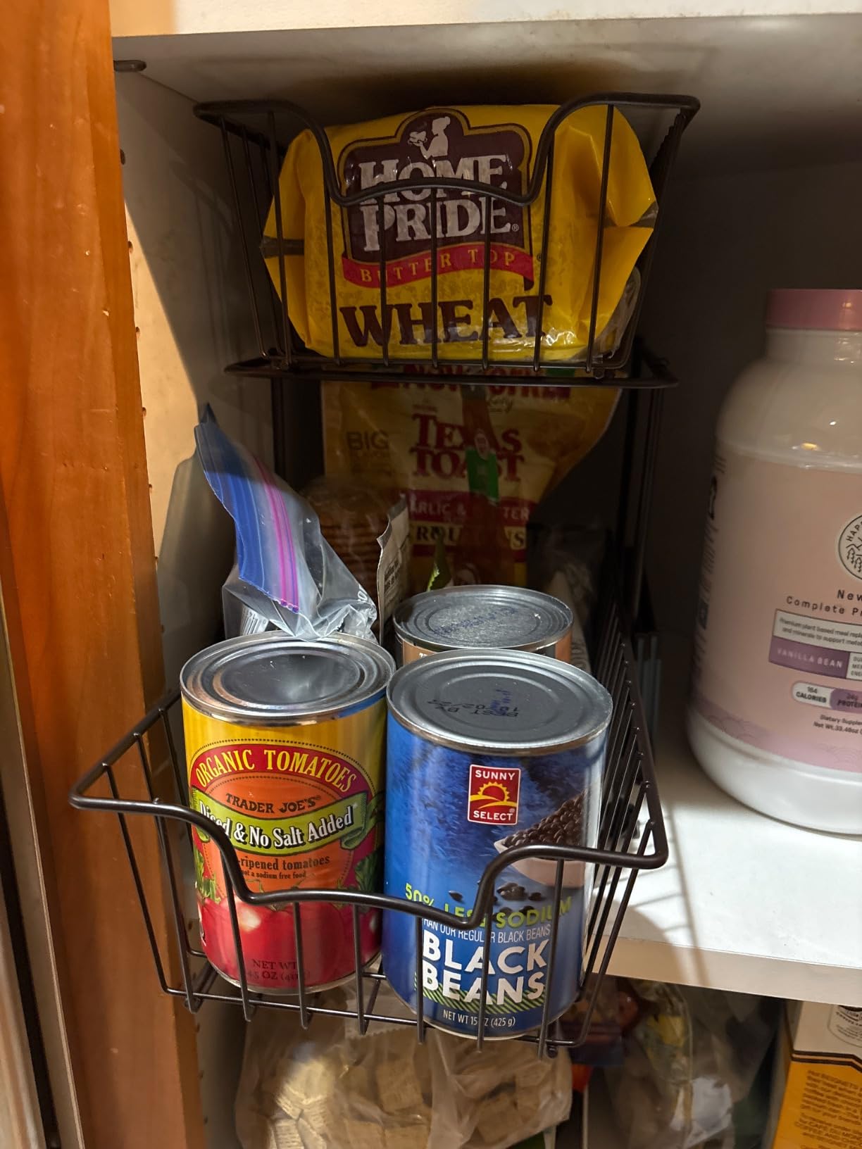 Simple Houseware 2 Tier Cabinet Wire Basket Drawer Organizer, Grey customer photo 2