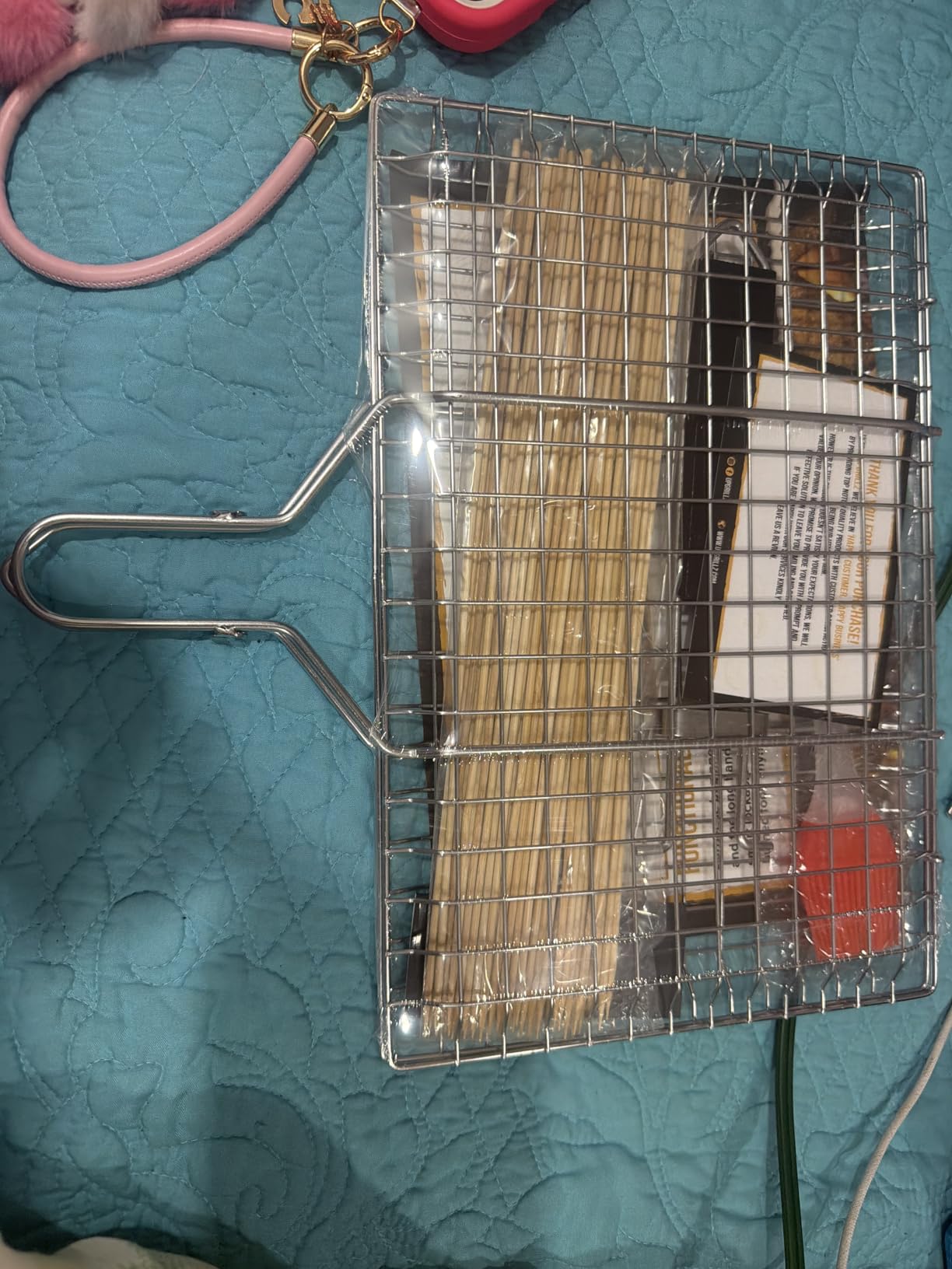 UPGRILLZ Fish Grill Baskets for Outdoor Grill Vegetables, Fish Grilling rack for Grill, BBQ Grilling Basket, Stainless steel Grill Basket for Veggies, shrimp Includes 50 skewers, Silicon Brush, and Carry Bag customer photo 2