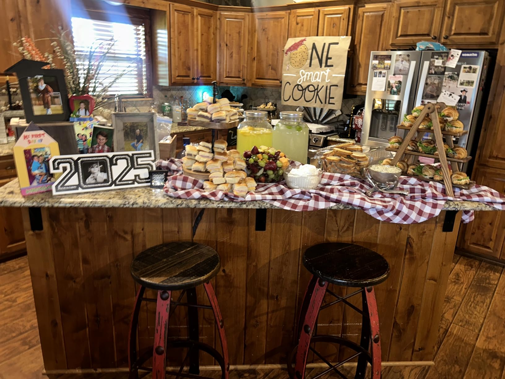 Manspdier Wood 3 Tier Serving Tray Three Tiered Cupcake Stand, Rectangle Serving Platter Wooden Farmhouse Tiered Tray, Party Serving Brown Decorative Tray Decor customer photo 1