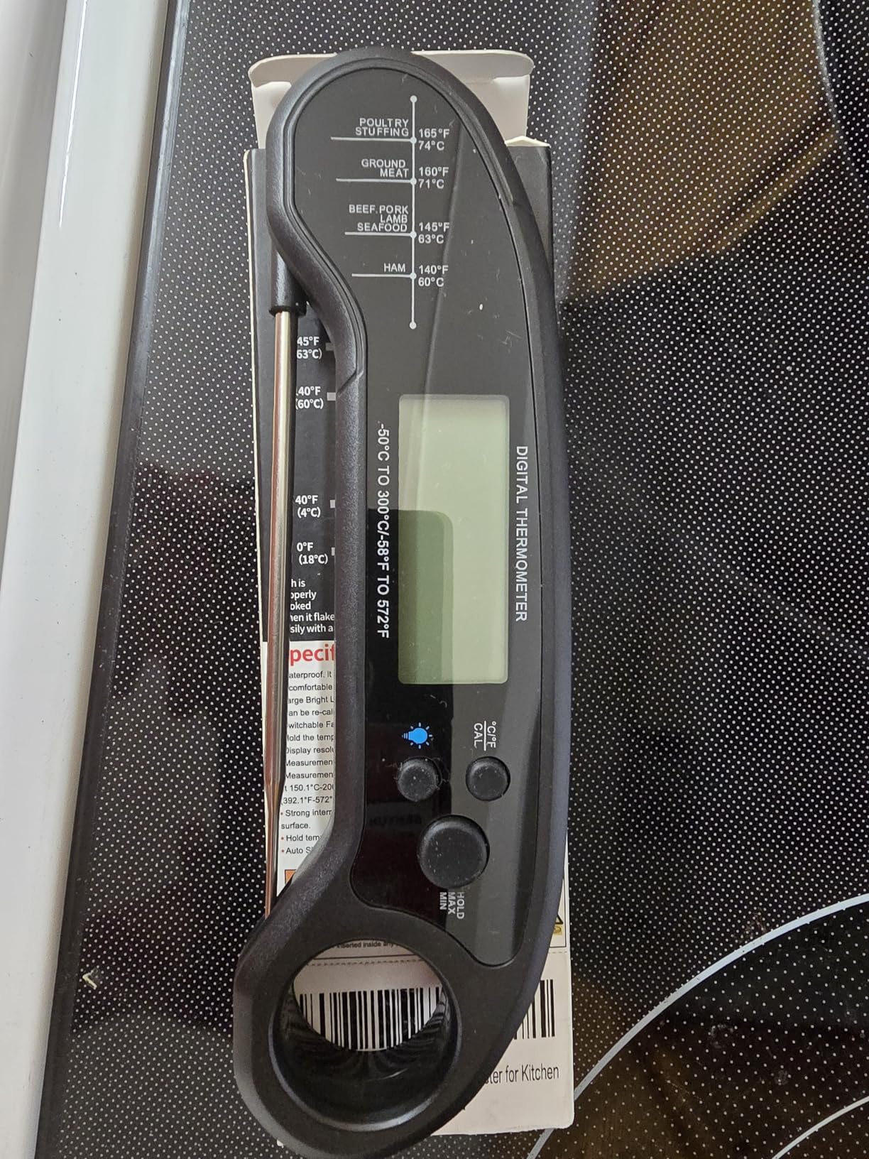 Meat Thermometer Digital, Instant Read Meat ThermometerI for Grill and Cooking, Waterproof Food Thermometer for Kitchen and Outside, BBQ, Turkey, Candy, Liquids, Beef customer photo 1