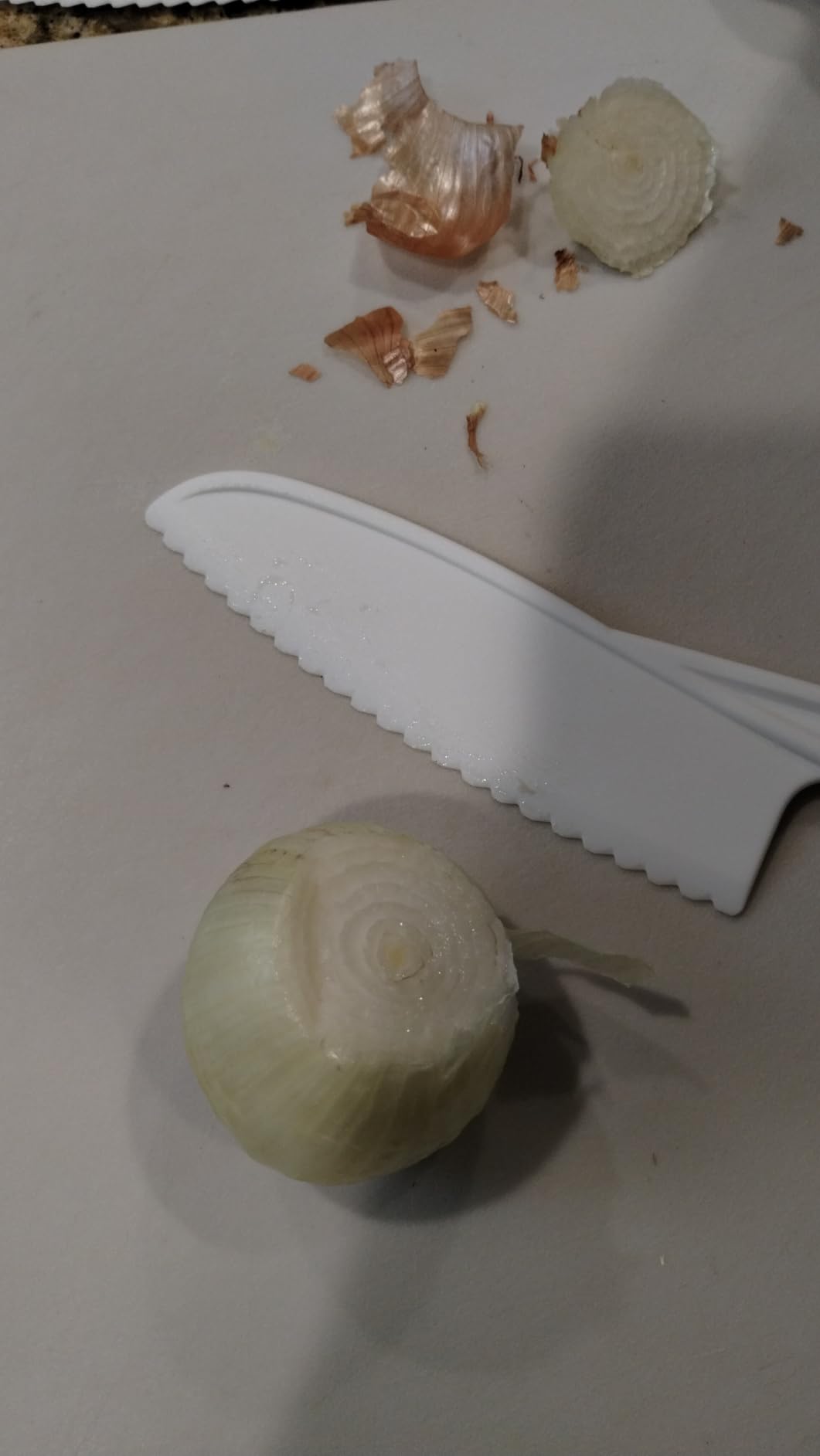 TAORISH 4 Pcs Kids Knife Set, Kids Kitchen Knife with Crinkle Cutter, Serrated Edges Plastic Toddler Chef Knife for Real Cooking & Cutting Fruit Bread customer photo 1