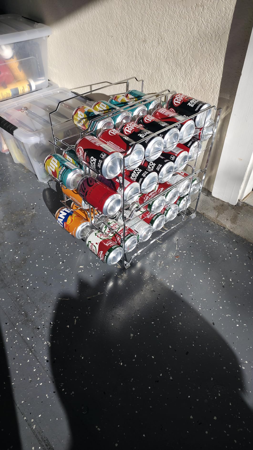 Simple Houseware Soda Can Organizer Stackable Rack Dispenser for Pantry/Refrigerator, White, 4 Pack customer photo 1