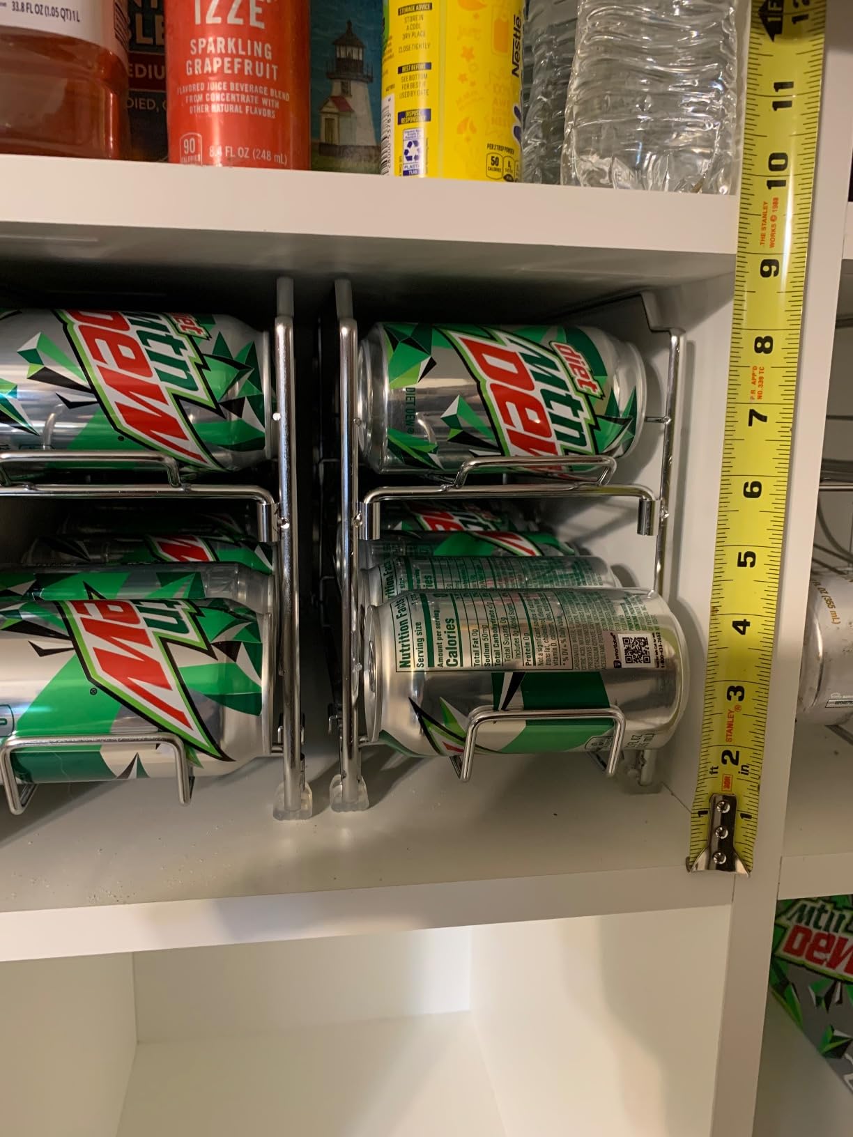 Simple Houseware Soda Can Organizer Stackable Rack Dispenser for Pantry/Refrigerator, White, 4 Pack customer photo 2