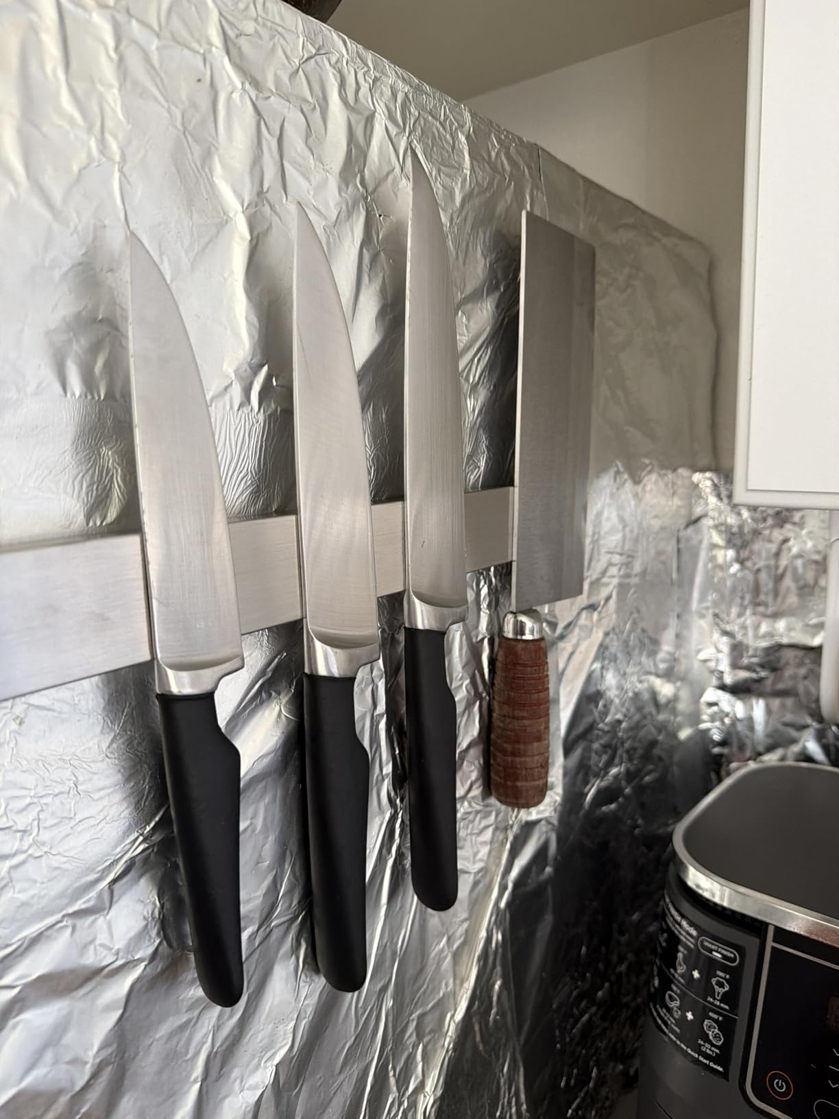 Premium Magnetic Knife Holder for Refrigerator - 16 Inch Professional Double Sided Magnetic Knife Strip for Fridge - Stainless Steel Magnetic Knife Holder for Wall Self Adhesive customer photo 1