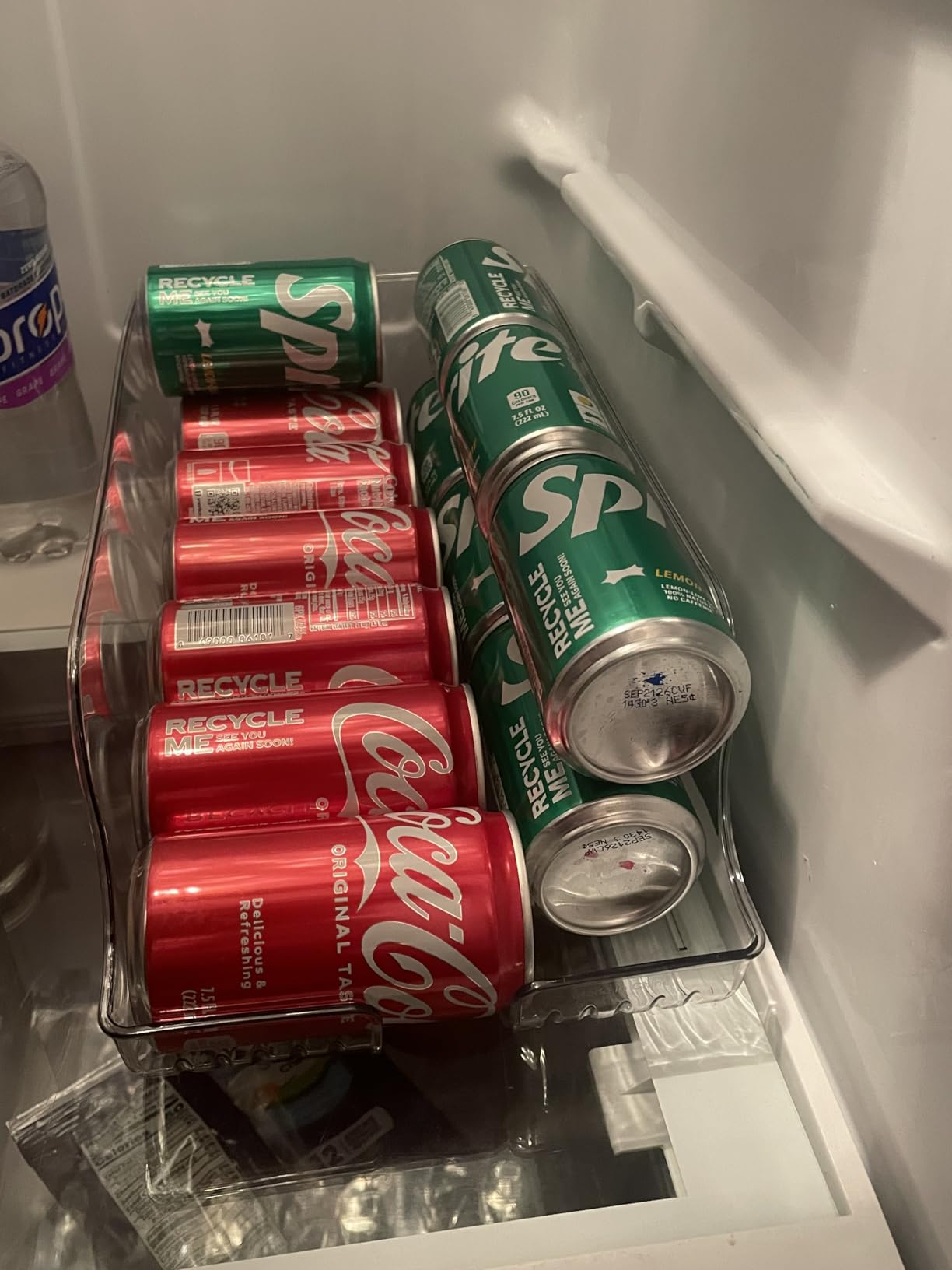 Simple Houseware Soda Can Organizer and Dispenser for Refrigerator / Pantry, Clear, Set of 2 customer photo 1