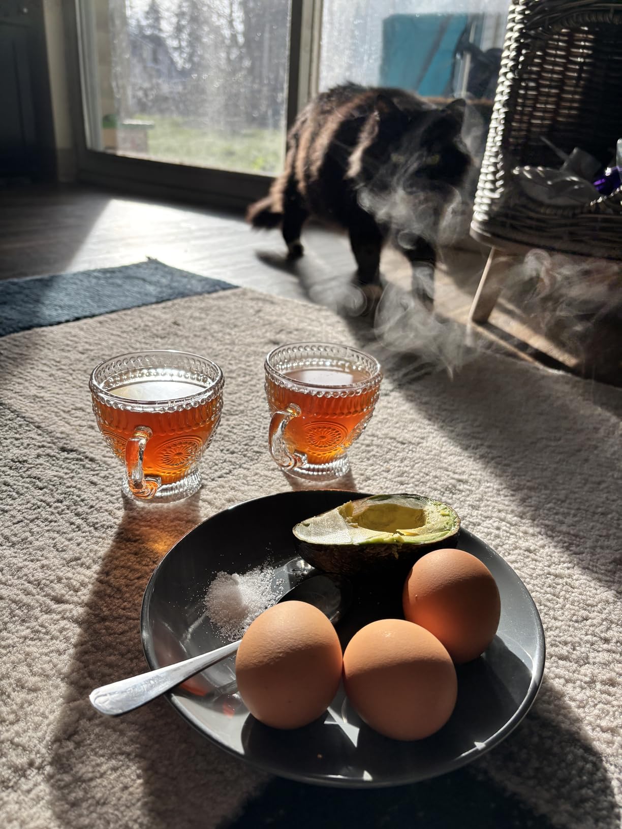 Glass Teacup and Saucer Set, 6 Pack Coffee Mug with Stainless Steel Spoon Suitable for Espresso Juice Cappuccino customer photo 1