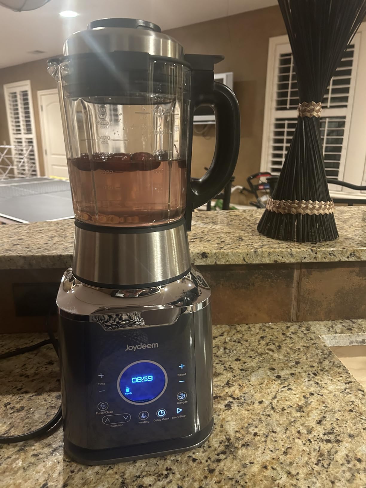 Joydeem Cooking Blender JD-D16, Hot and Cold Blender for Soy Milk & Juice, Soup Maker with Stew Pot, 1.75L(59 Oz), 1200W, Black customer photo 2