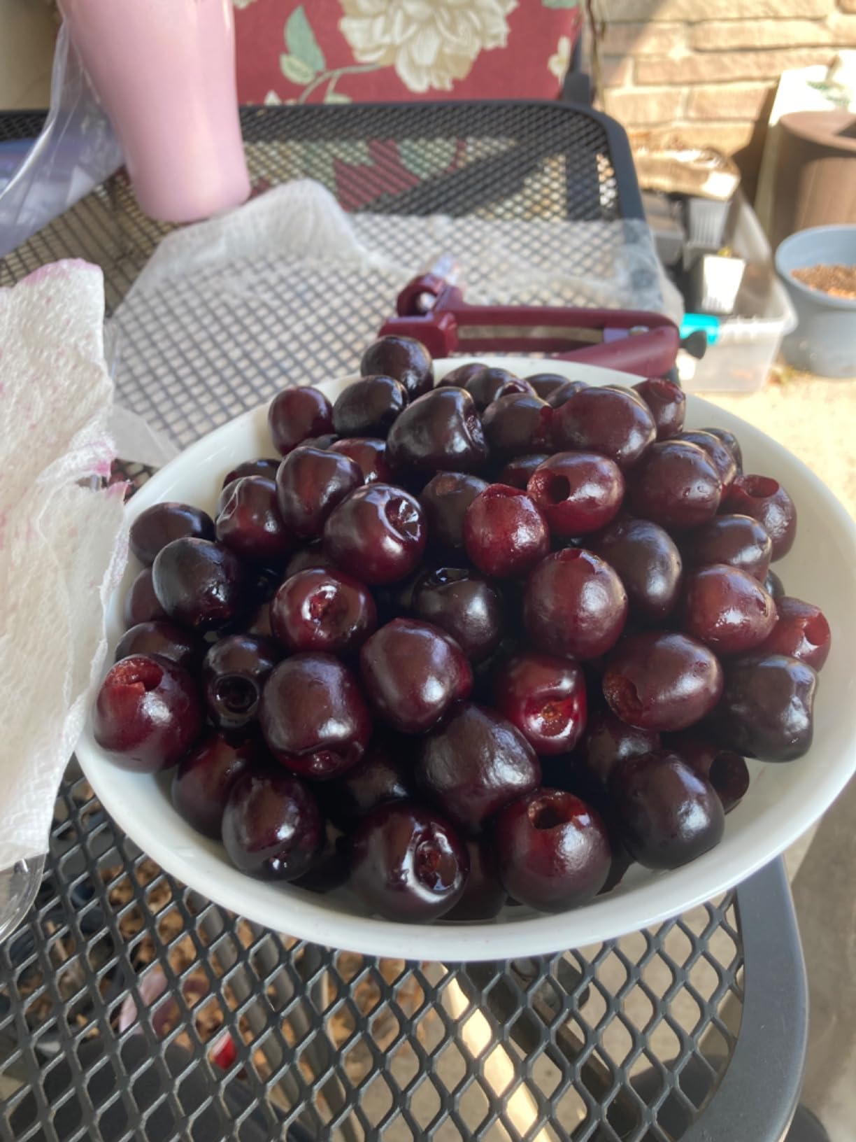 OXO Good Grips Cherry & Olive Pitter - Beet customer photo 2
