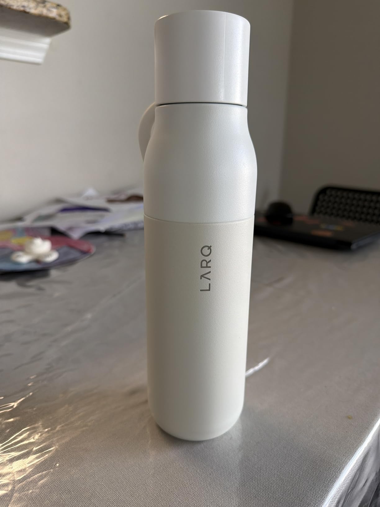 LARQ Bottle Filtered - Insulated Stainless Steel Water Bottle BPA Free with Nano Zero technology and long-lasting filters, Obsidian Black, 17oz customer photo 1