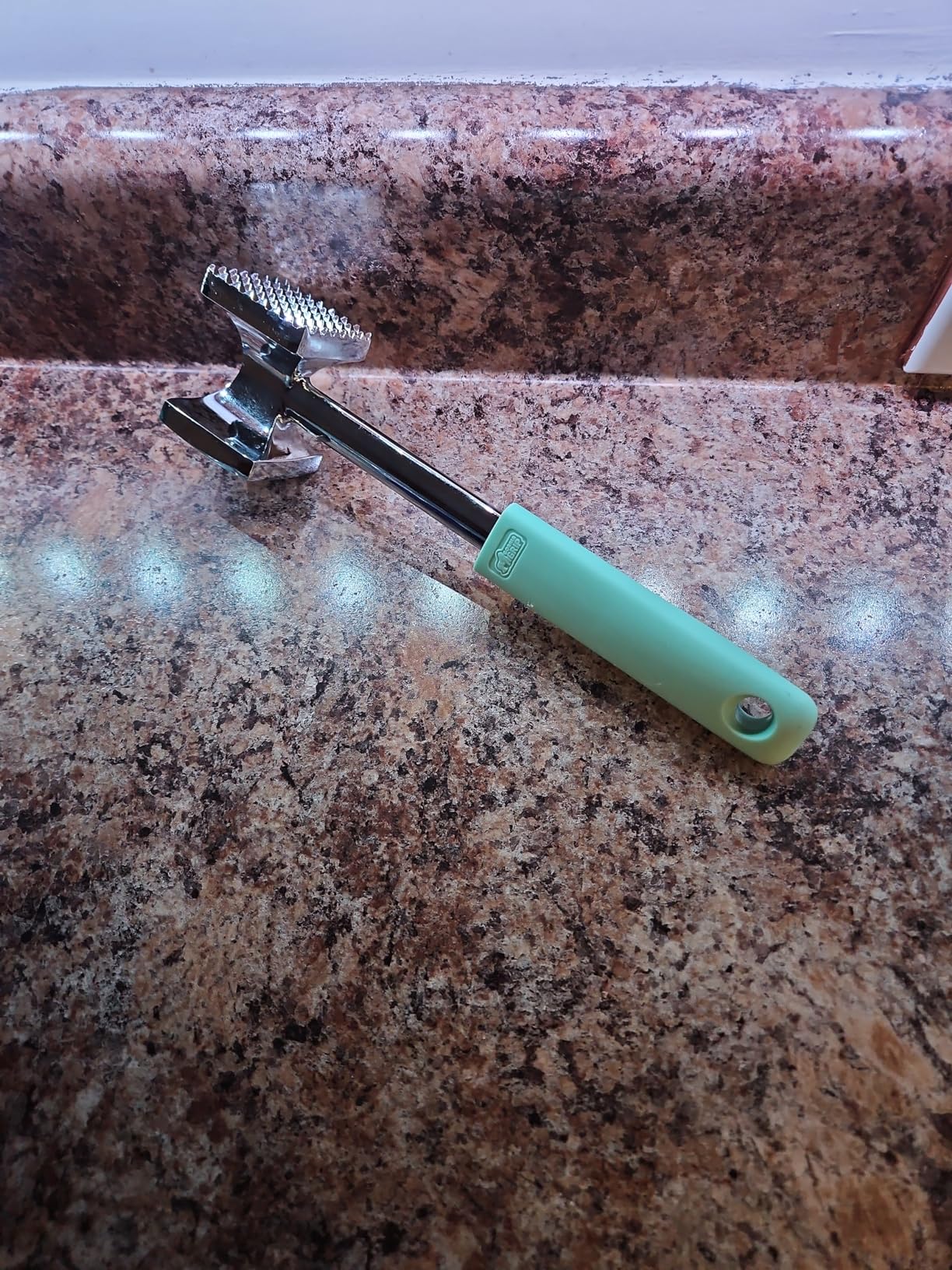 GORILLA GRIP BPA-Free Patented Dual-Sided Meat Tenderizer Tool, Soft Comfortable Handle with Hanging Hole, Heavy Duty Kitchen Mallet for Steak Beef Fish, Chicken Cutlet Pounder, Dishwasher Safe, Black customer photo 1