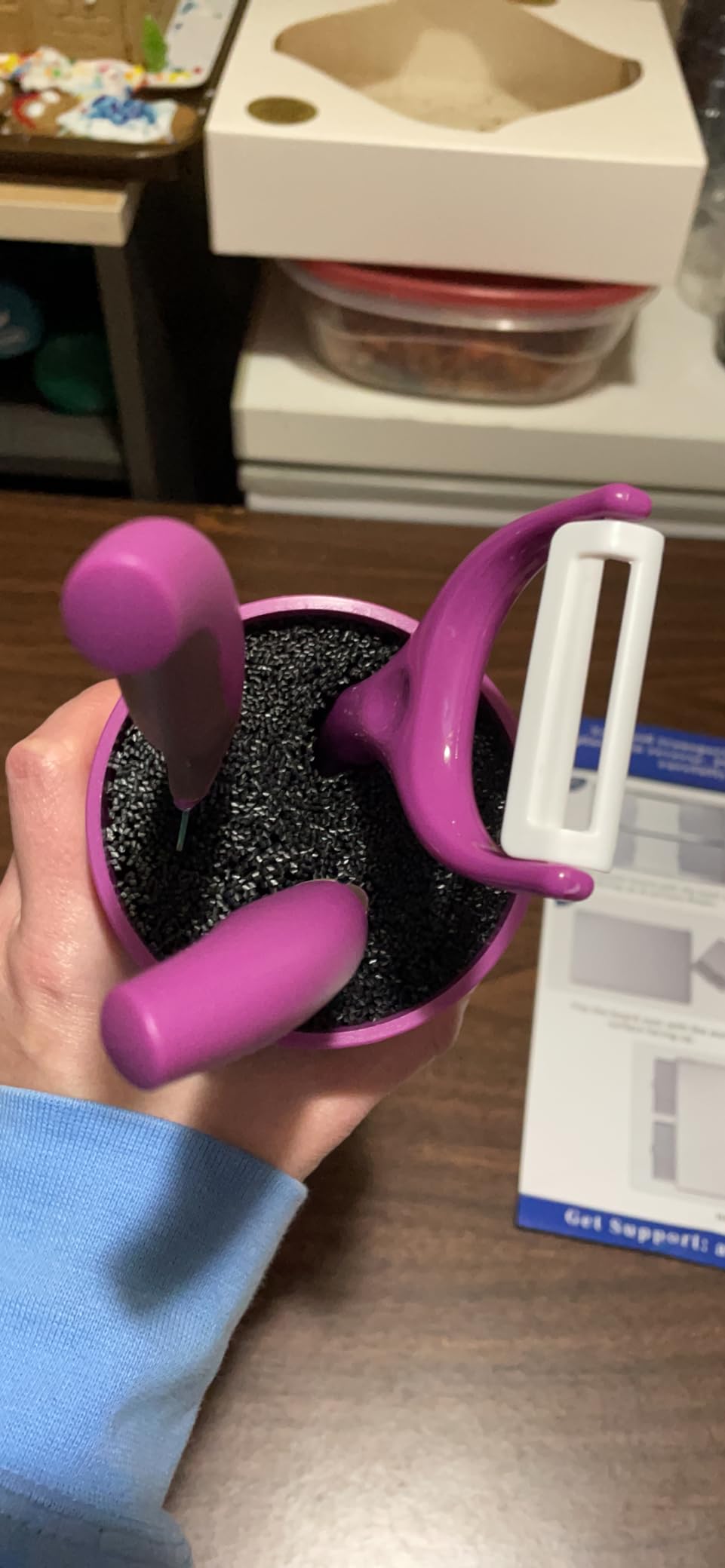 TruChef 5-Piece Kids Cooking Chef Knife Set | Real Stainless Steel Knives with Peeler, Serrated Knife & Holder | Kids Safe Rounded Tips, Easy-Grip Handles | Kitchen Knife Set (5 pcs, Aqua) customer photo 2