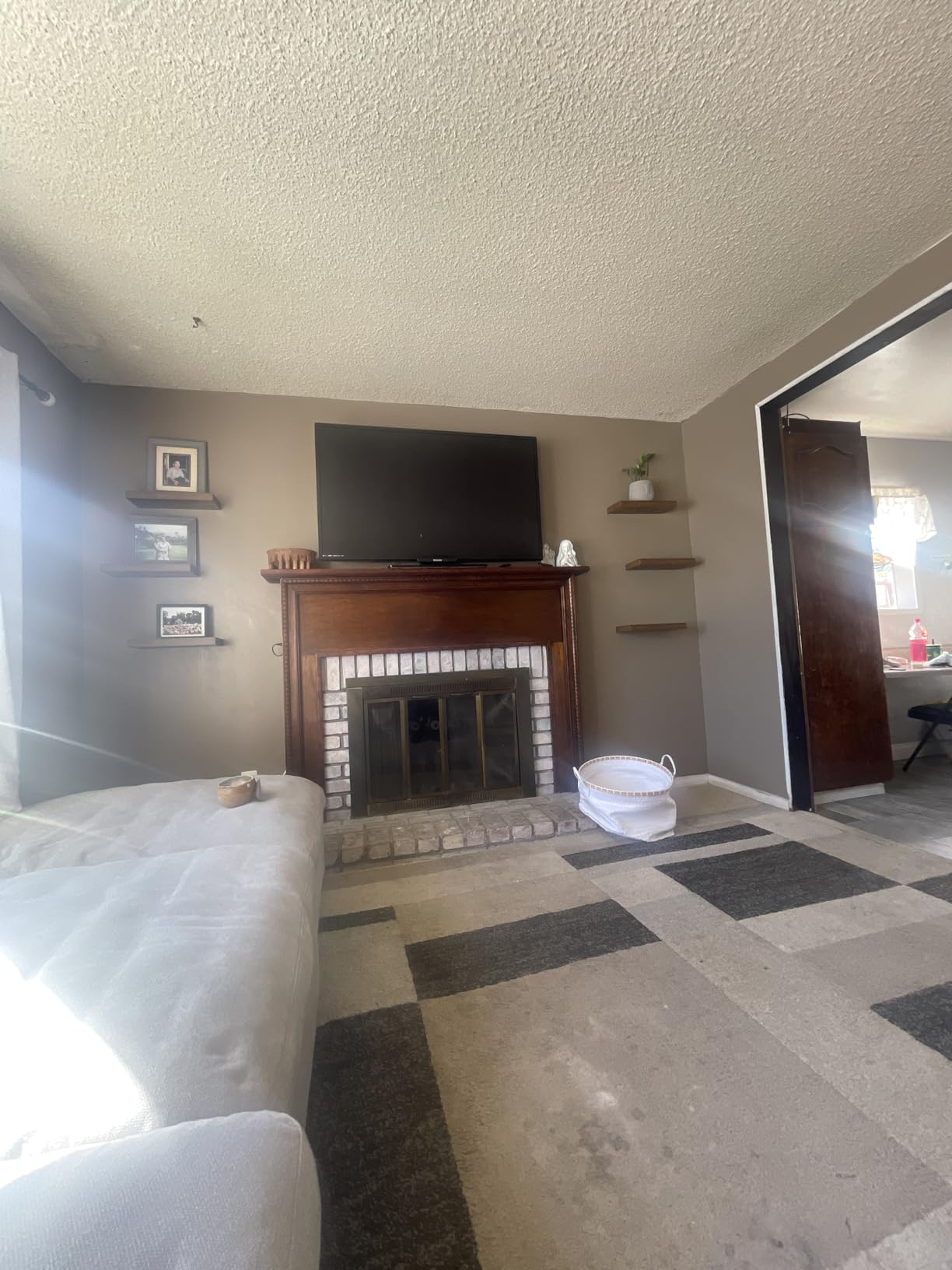 QEEIG Floating Shelves for Wall Bathroom Shelf Bedroom Kitchen Living Room Hanging Book Shelves Small Farmhouse Decor 16 inch Set of 3, Rustic Brown (015-BN3) customer photo 2