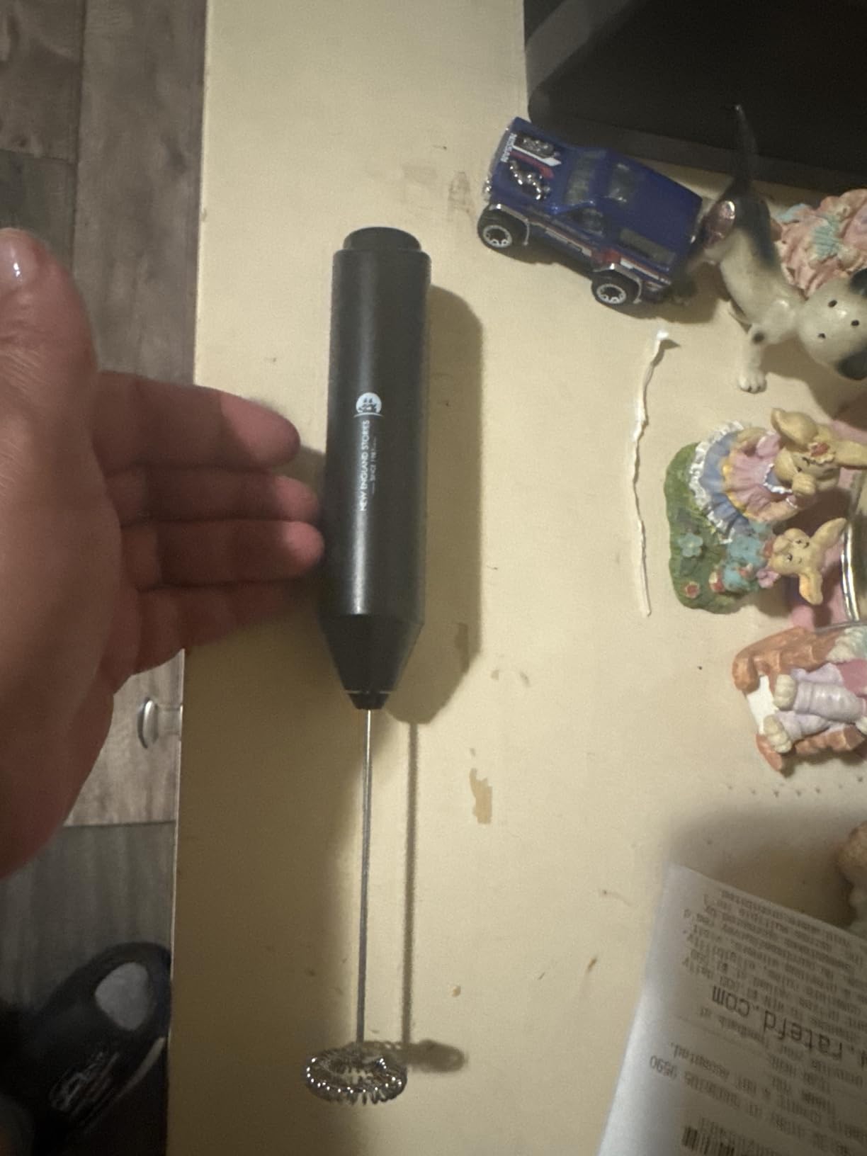 Powerful Milk Frother Wand - Mini Handheld Milk Frother with Stainless Steel Whisk - Battery-Powered Drink Mixer for Coffee, Lattes, Cappuccinos, Matcha - Coffee Enthusiasts Gift - Black customer photo 2