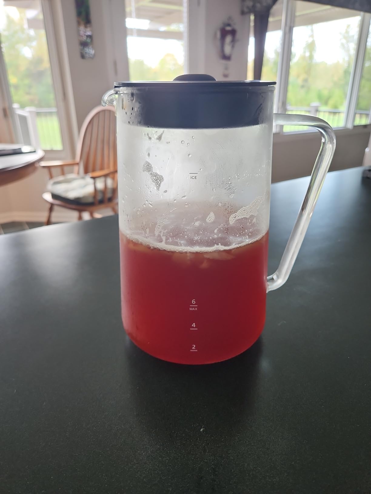 wirsh Iced Tea Maker with 3QT Pitcher, Iced Coffee Maker with Strength Control and Reusable Filter, Perfect For Iced Coffee, Latte, Tea, Lemonade, Flavored Water, Black customer photo 1