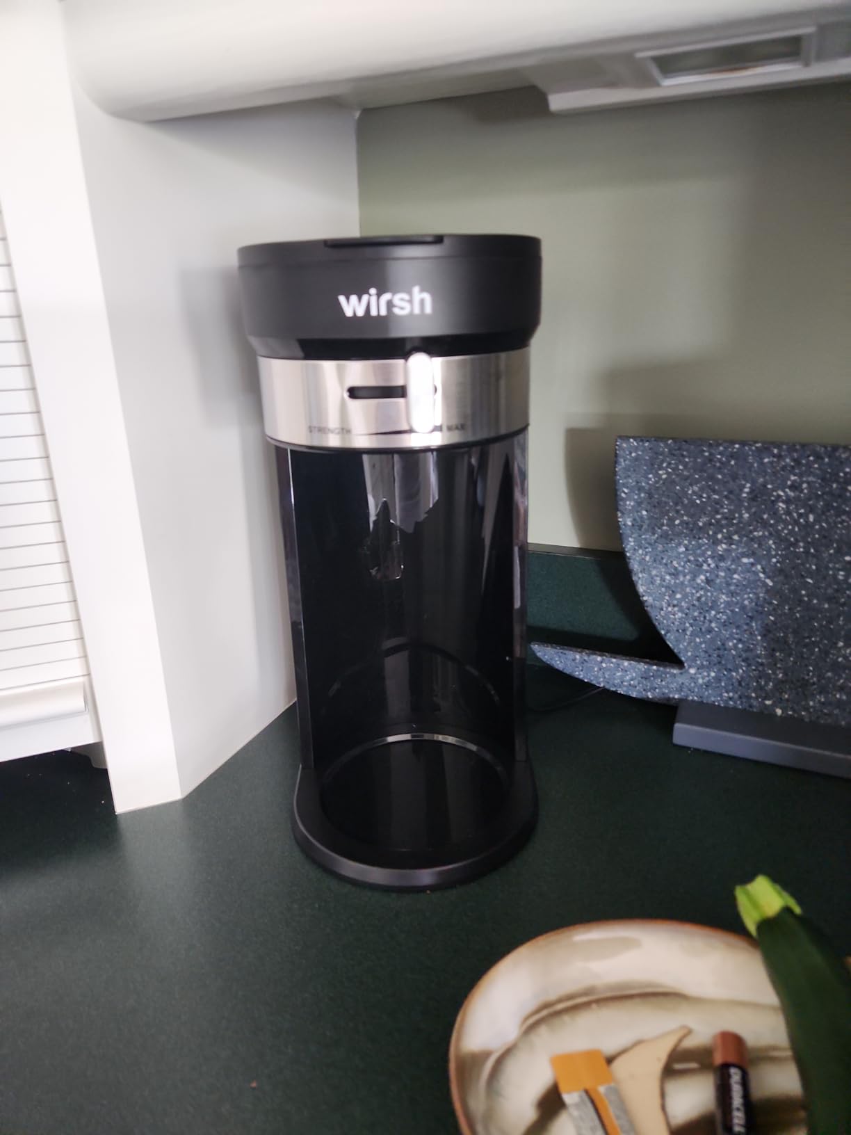 wirsh Iced Tea Maker with 3QT Pitcher, Iced Coffee Maker with Strength Control and Reusable Filter, Perfect For Iced Coffee, Latte, Tea, Lemonade, Flavored Water, Black customer photo 2
