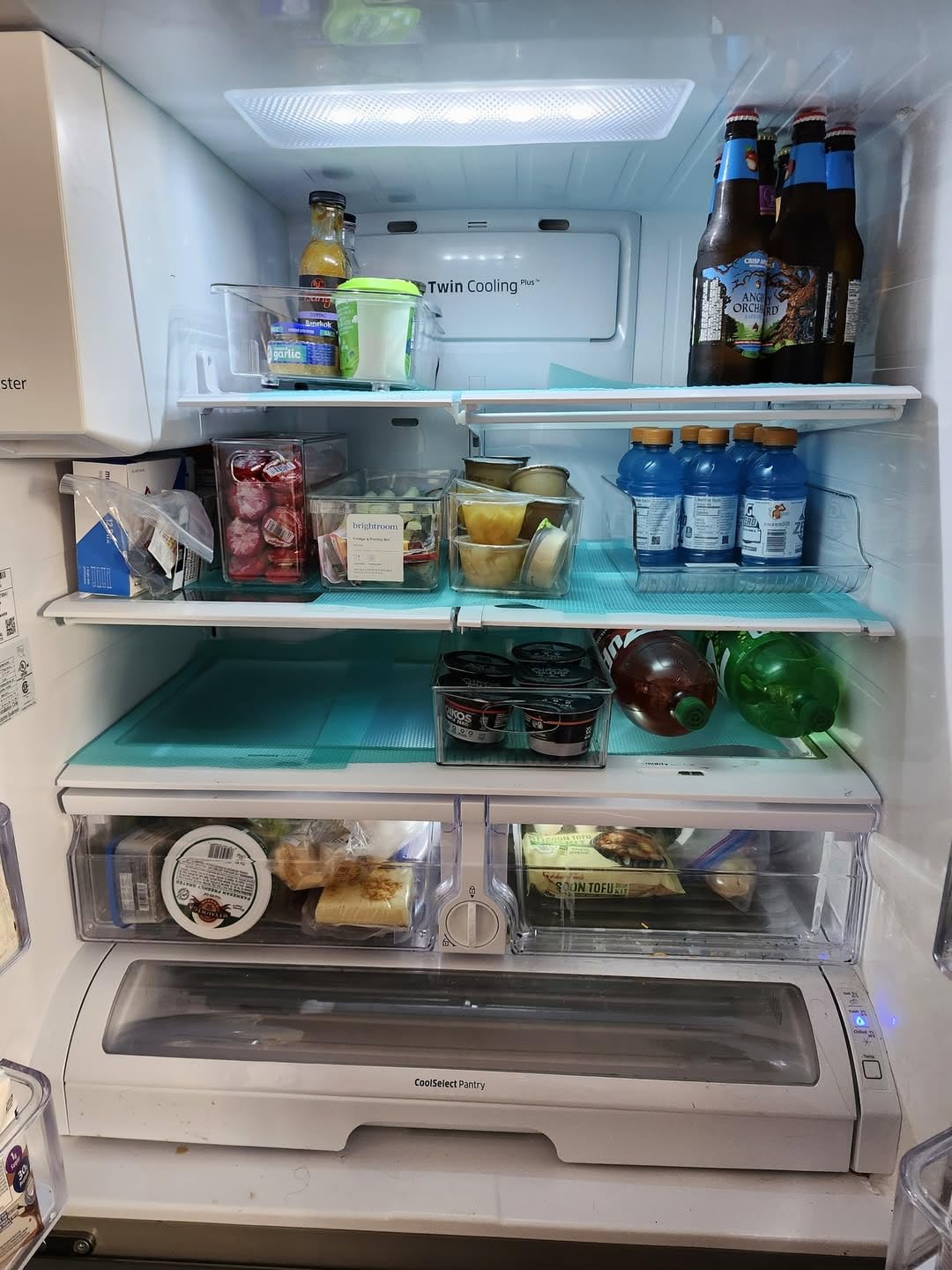 Refrigerator Liners for Shelves (8 Pack) by Linda's Essentials - Non-Adhesive Drawer and Shelf Liner, BPA-Free Fridge Mats for Kitchen & Cabinets, Easy to Clean, Ideal Household Essentials (Clear) customer photo 1