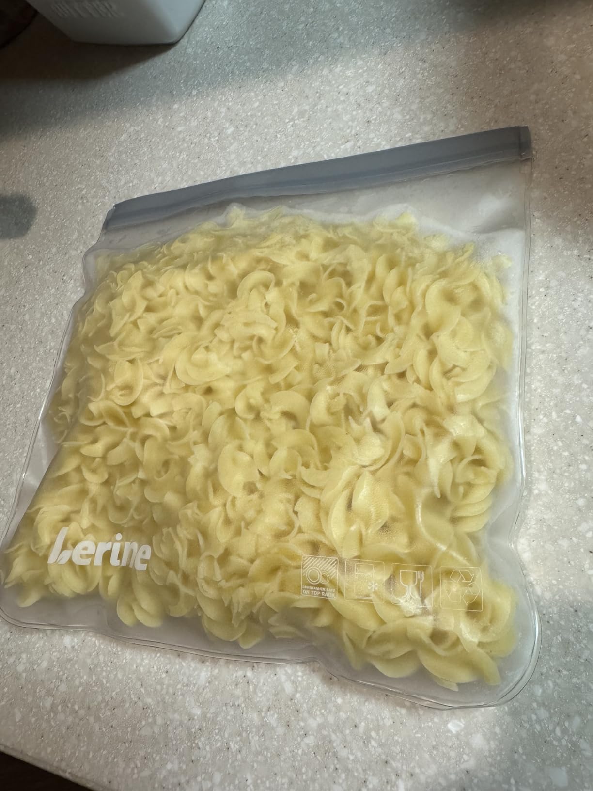 Lerine 6 Pack Reusable Gallon Freezer Bags Dishwasher Safe, BPA Free Reusable 1 Gallon Bags, Leakproof Food Storage Bags for Marinate Meats, Cereal, Vegetables, Home Organization(Gray, 6Gallon) customer photo 1