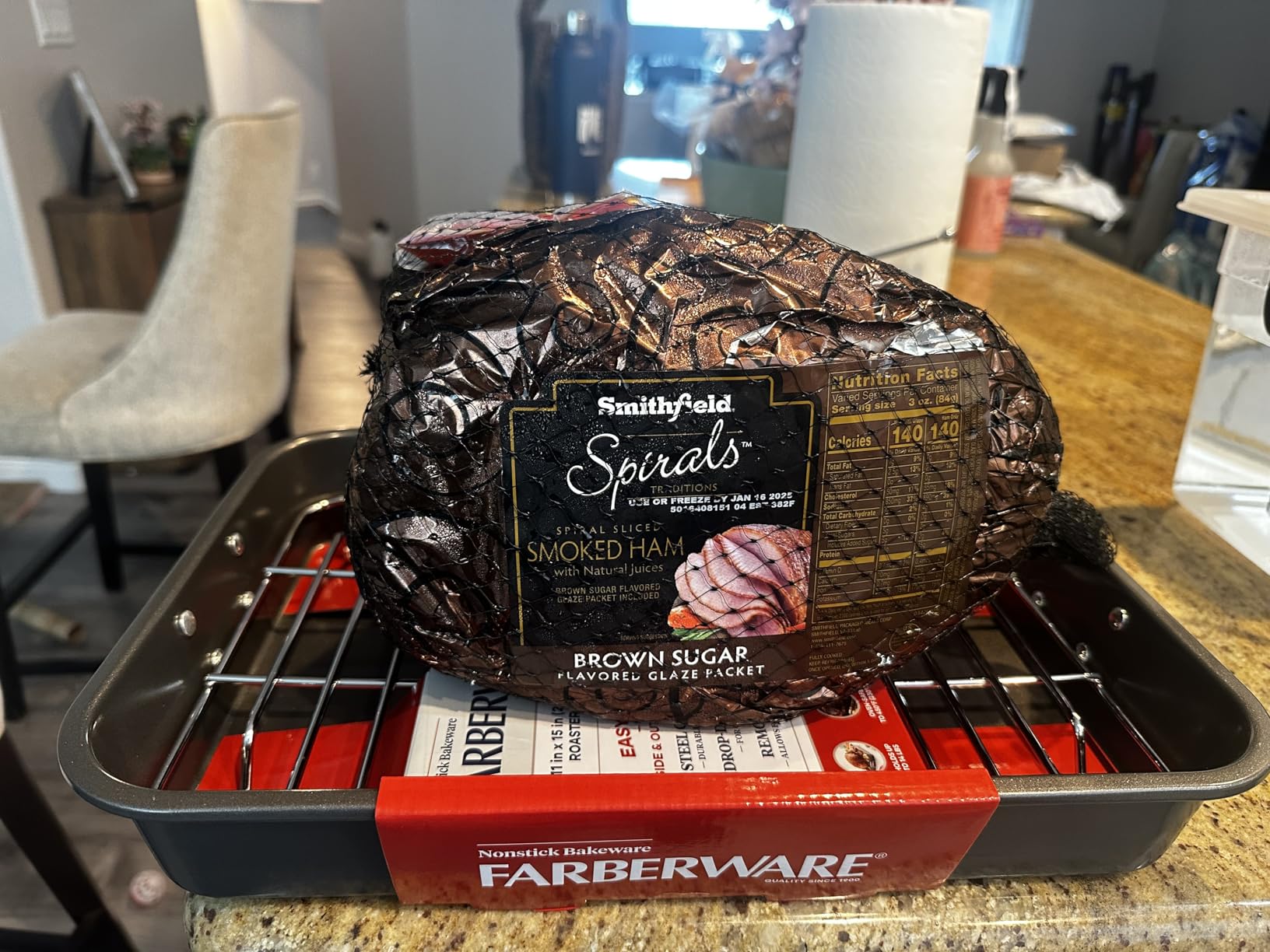 Farberware Classic Traditions Stainless Steel Roaster/Roasting Pan with Rack, 17 Inch customer photo 2