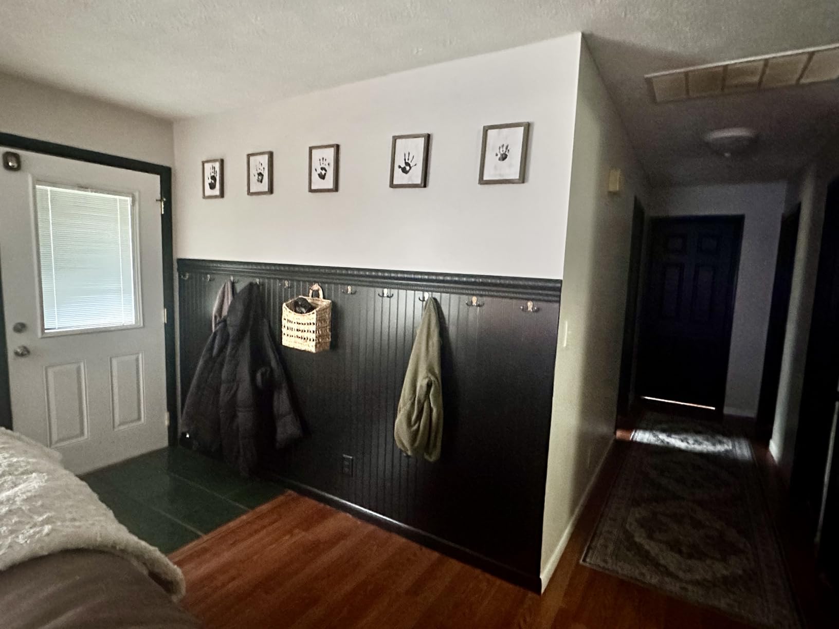 CBWLWJ 10 Pack Coat Hooks Wall Hooks for Hanging, Heavy Duty Double Prong Metal Hook Wall Mounted for Living Room, Bathroom, Kitchen, Bedroom for Coat, Bag, Scarf, Towel, Hat, Key, Cup (Black) customer photo 2