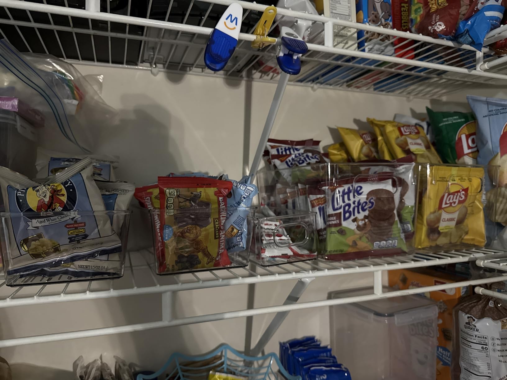 SKTEET Set of 8 Clear Plastic Storage Bins, 4 Large and 4 Small Stackable Storage Containers for Pantry Organization and Kitchen Storage Bins,Home Edit and Cabinet Organizers customer photo 1