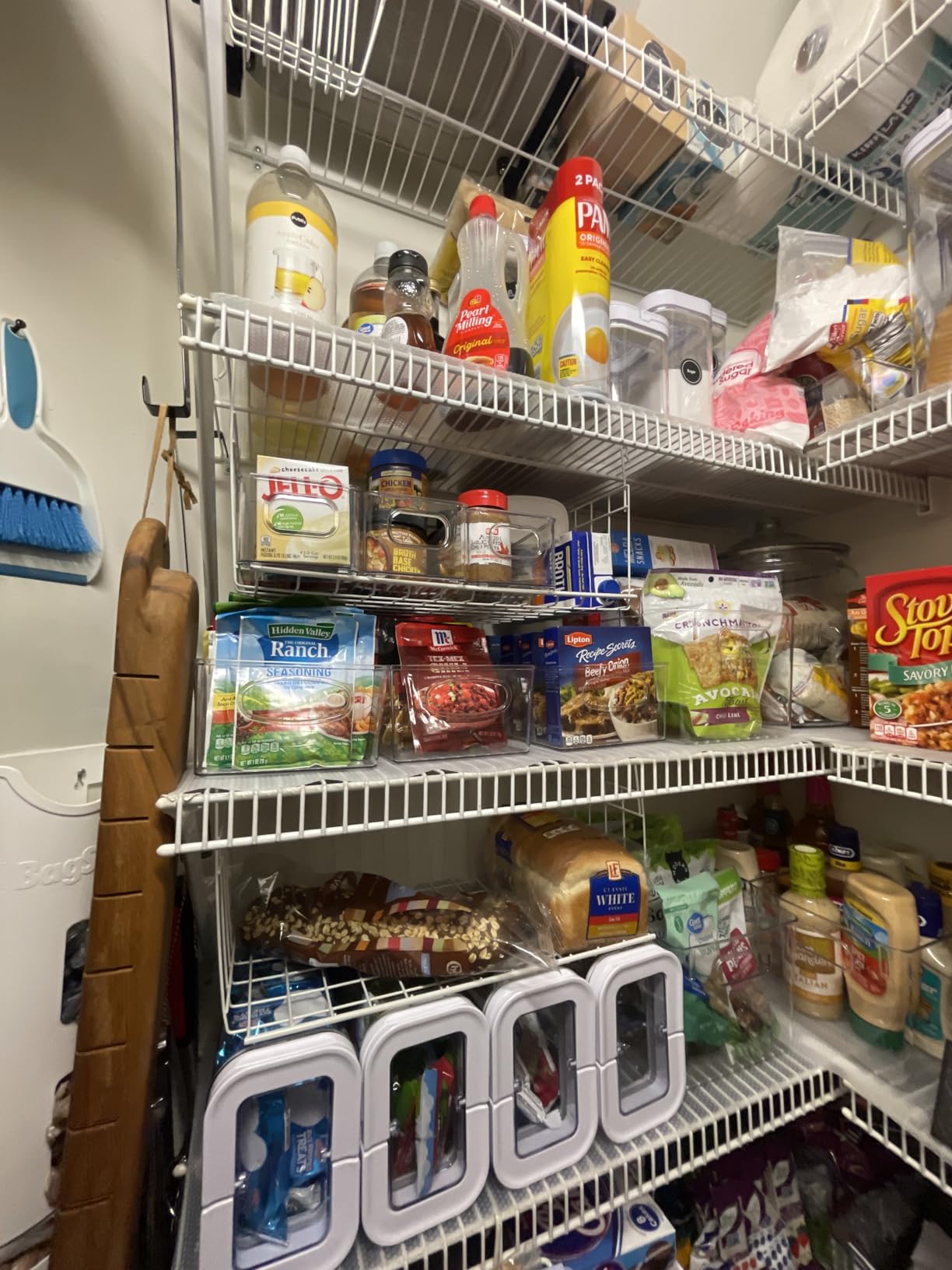 SKTEET Set of 8 Clear Plastic Storage Bins, 4 Large and 4 Small Stackable Storage Containers for Pantry Organization and Kitchen Storage Bins,Home Edit and Cabinet Organizers customer photo 2