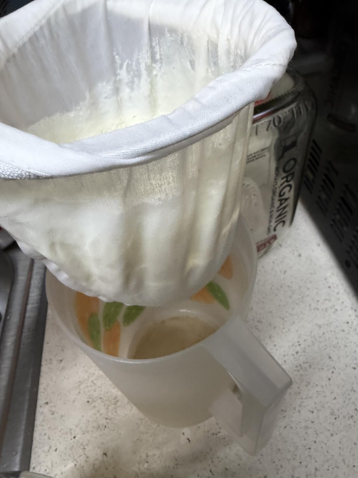 WMKGG Ultra Fine Mesh Strainer Bags, Reusable Mesh Filter Bags with Stainless Steel Handle Frame for Filter NutMilk, Coffee, Milk, Butter, Juices and Fresh Cheese (Small Size) customer photo 2