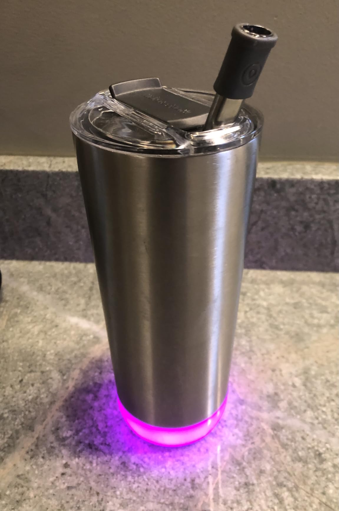 PRO Smart Tumbler Bundle - Insulated Stainless Steel - Tracks Water Intake with Bluetooth, LED Glow Reminder When You Need to Drink - 20oz (Black) customer photo 2