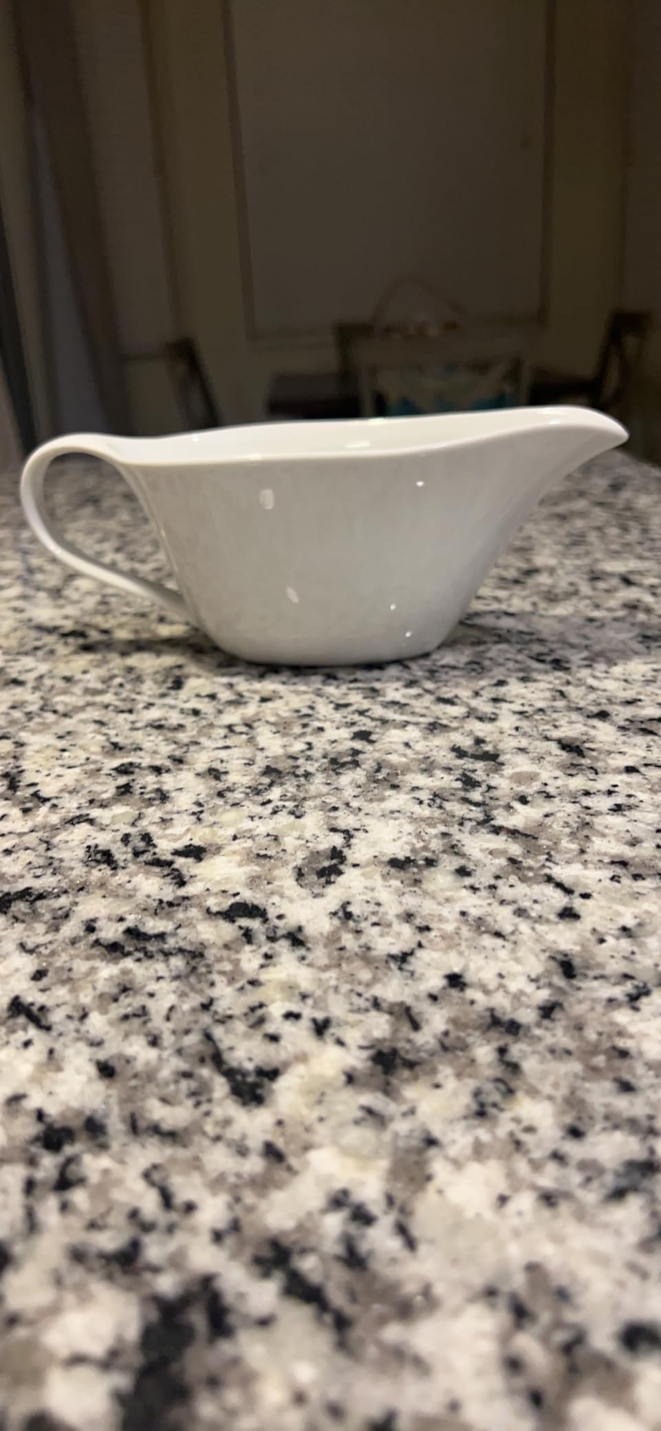 Heartland Home 16oz Porcelain Gravy Boat with Spout - Large Gravy Bowl for Sauce, Cream, and Milk with Large Pourer and Fewer Drips - Microwave and Dishwasher Safe - Classic Ceramic Gift, White customer photo 2