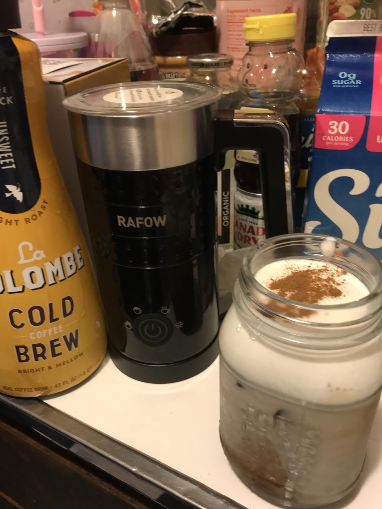 4 in 1 Electric Milk Frother: 10oz/350 mL Large Capacity Electric Milk Steamer for Hot and Cold Milk Froth - Automatic Milk Frother & Warmer for Latte, Cappuccinos, Macchiato, Hot Chocolate customer photo 2