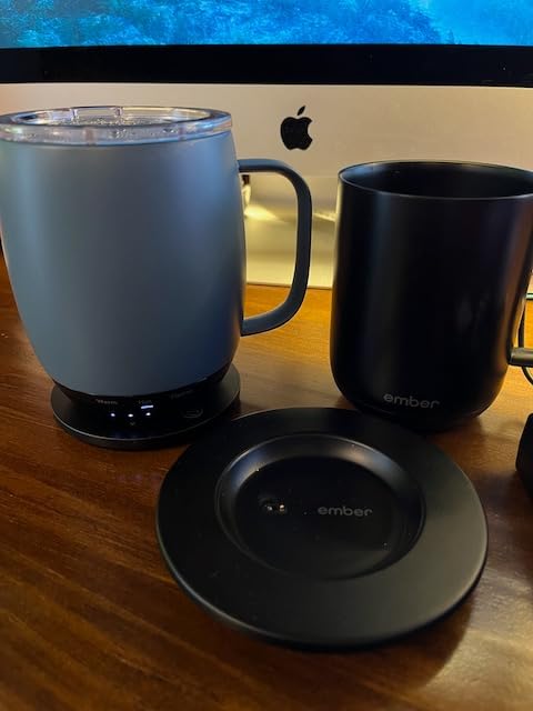 Nextmug - Temperature-Controlled, Self-Heating Coffee Mug (Slate Blue - 14 oz.) customer photo 2