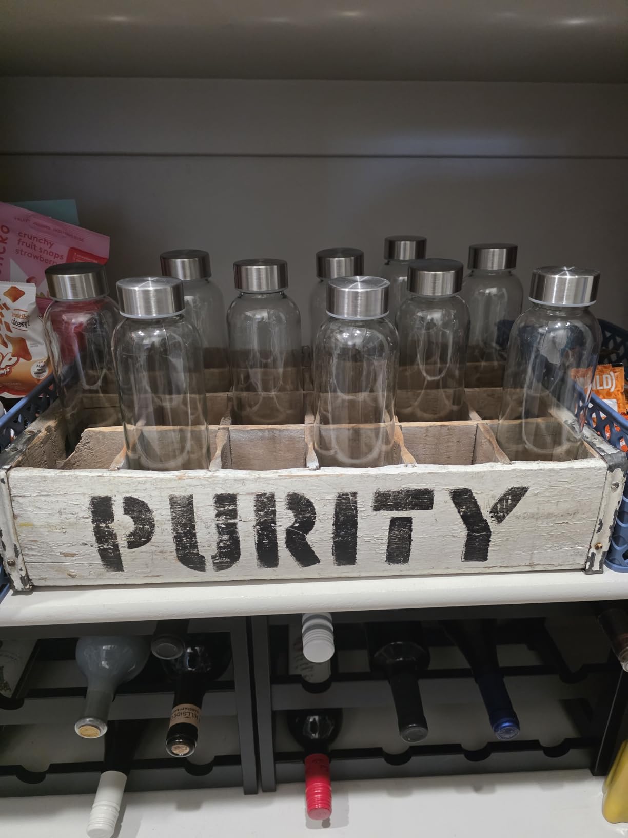 Luxfuel Clear Glass Bottles with Lids 18 oz, Reusable Glass Water Bottles with Stainless Steel Cap for Refrigerator, Juicing, 100% Leak Proof, BPA Free, Juice Bottle Drinking Jar Containers Set of 6 customer photo 2